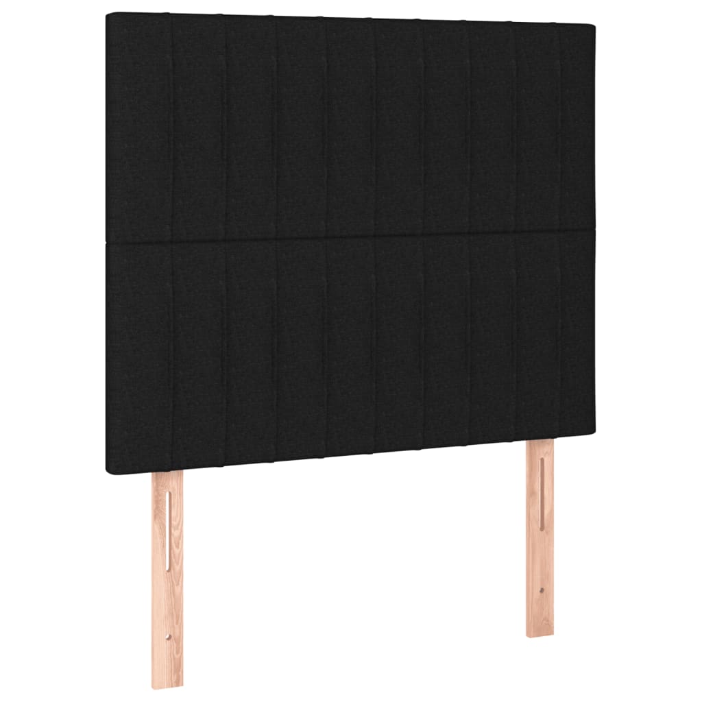 Cadre de lit avec tête de lit Noir 120x200 cm Tissu Lits & cadres de lit vidaXL   