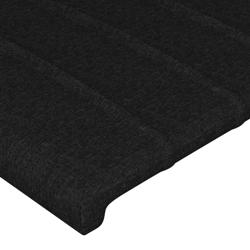 Cadre de lit avec tête de lit Noir 200x200 cm Tissu Lits & cadres de lit vidaXL   