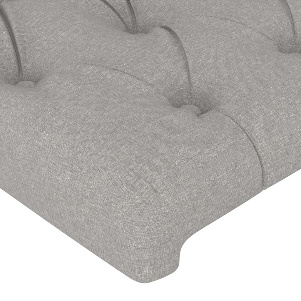 Cadre de lit avec tête de lit Gris clair 80x200 cm Tissu Lits & cadres de lit vidaXL   