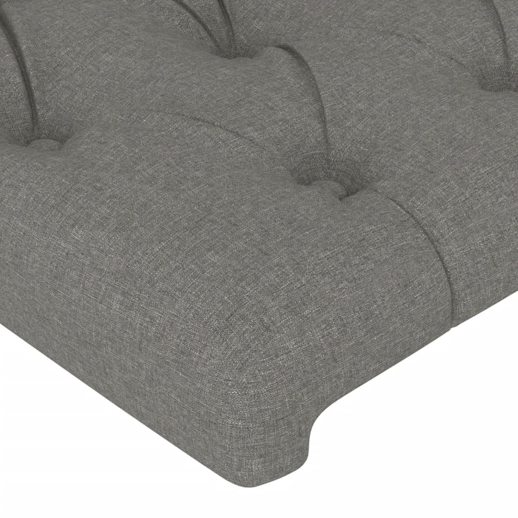 Cadre de lit avec tête de lit Gris foncé 180 x 200 cm Tissu Lits & cadres de lit vidaXL   