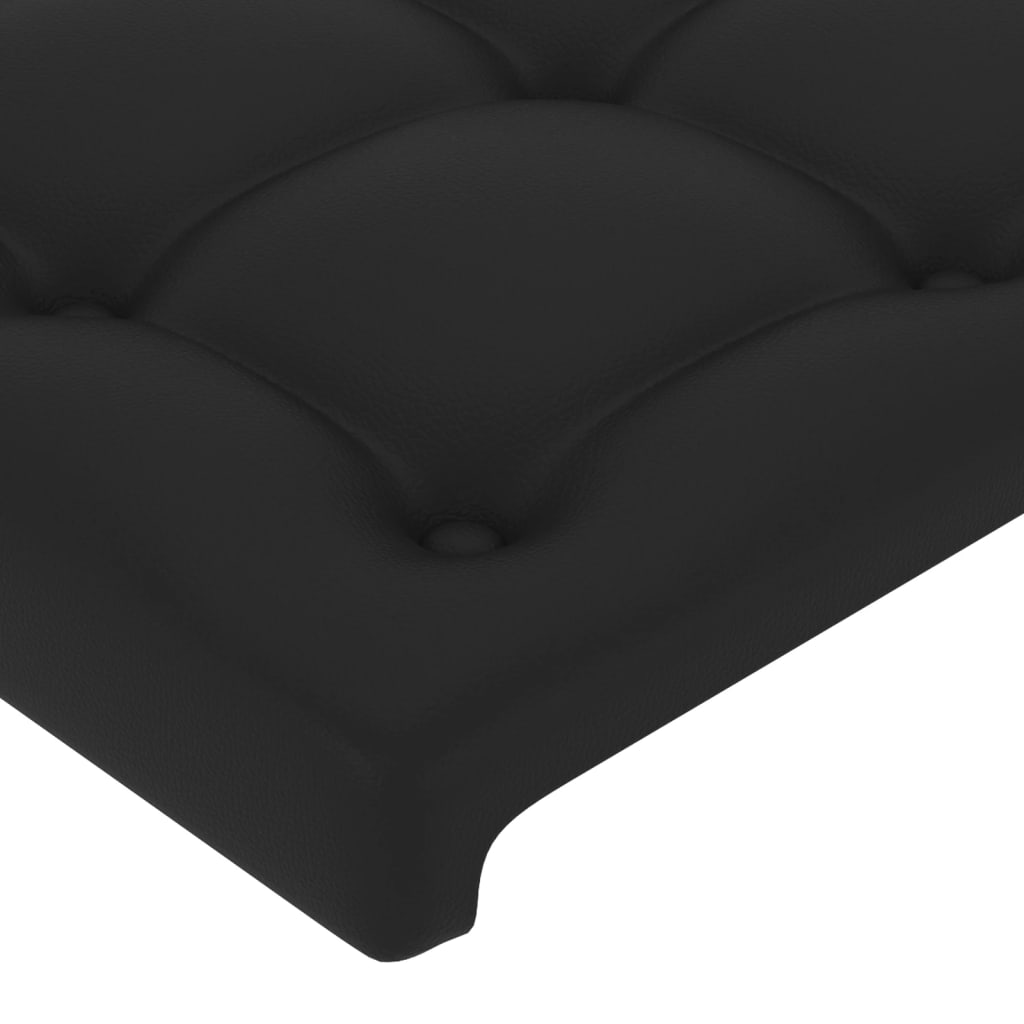 Cadre de lit avec tête de lit Noir 200x200 cm Similicuir Lits & cadres de lit vidaXL   