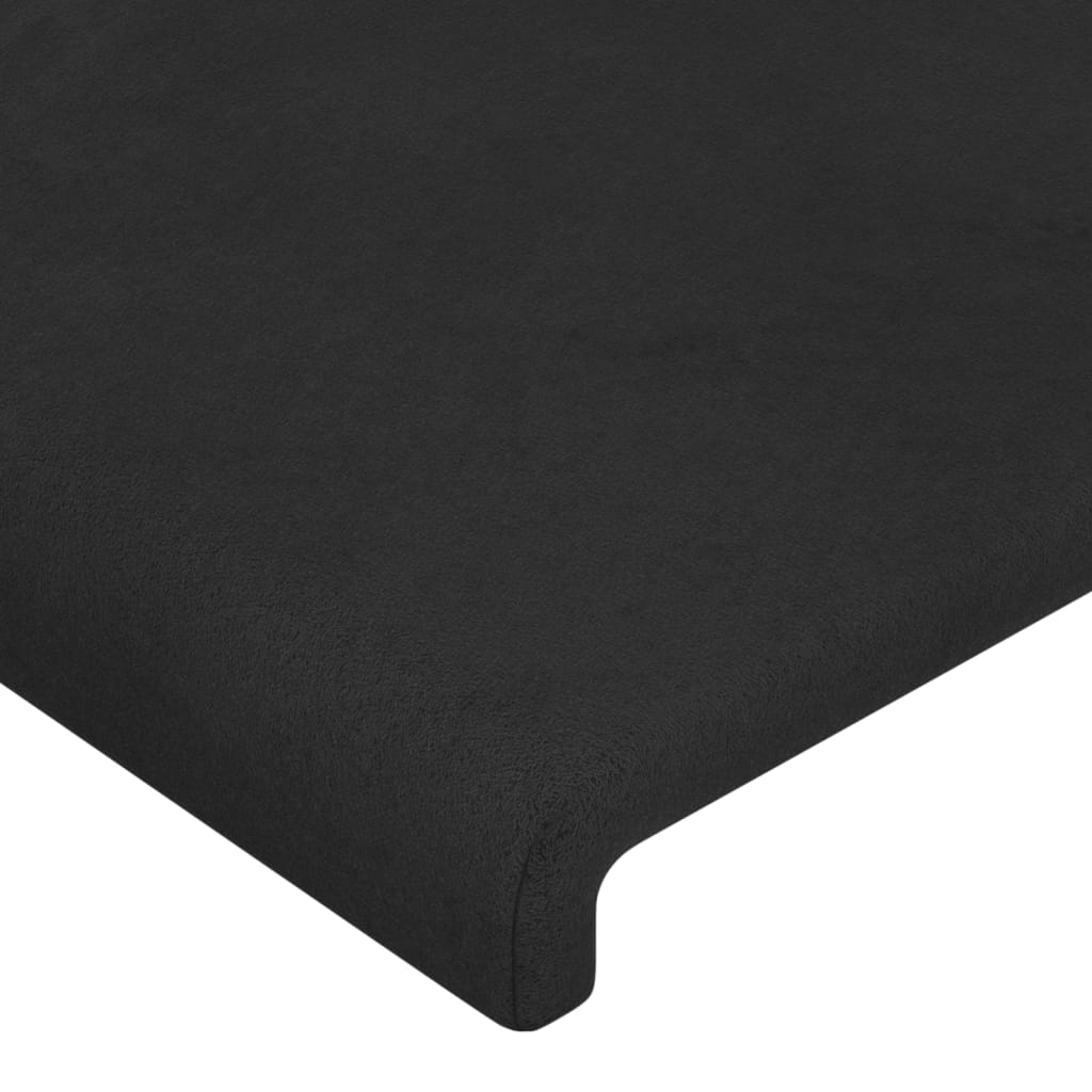 Cadre de lit avec tête de lit Noir 200x200 cm Velours Lits & cadres de lit vidaXL   