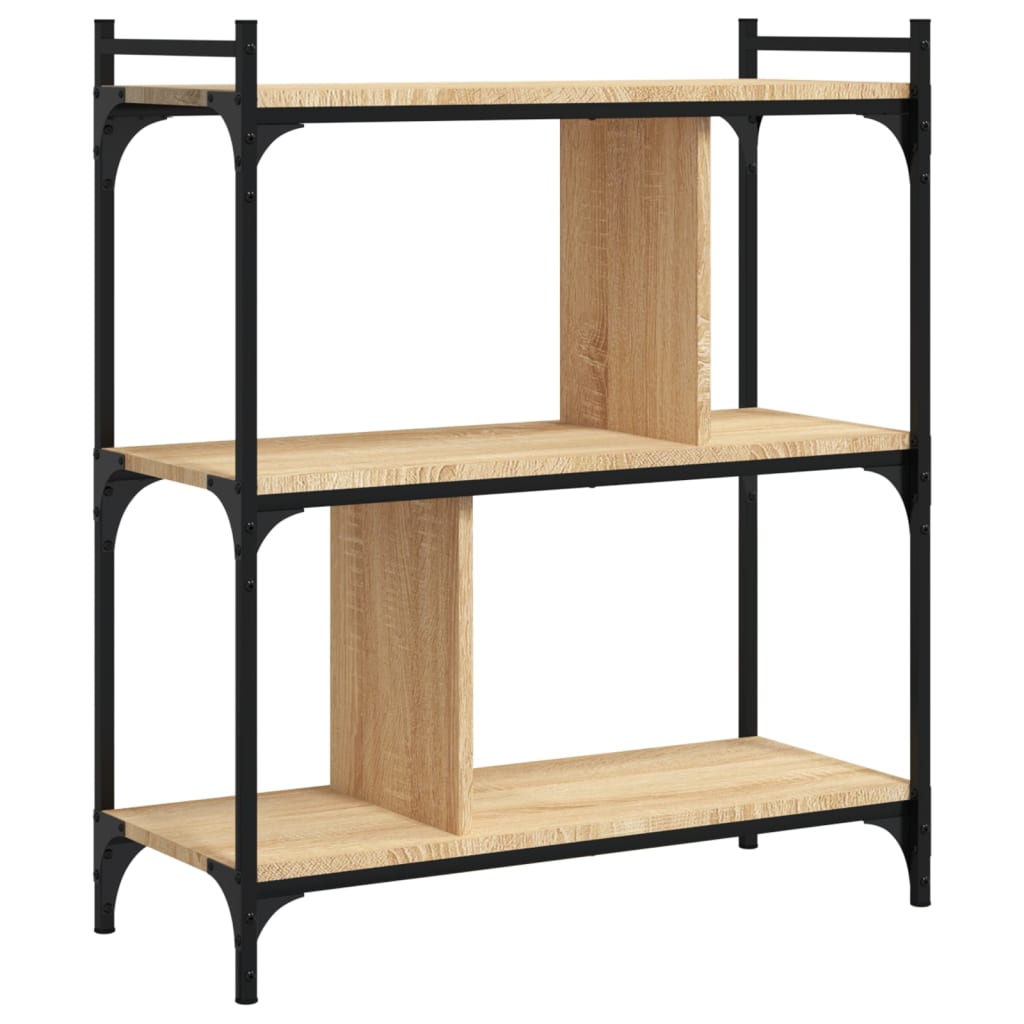 Bibliothèque 3 niveaux chêne sonoma 76x32x88 cm Bibliothèques vidaXL   