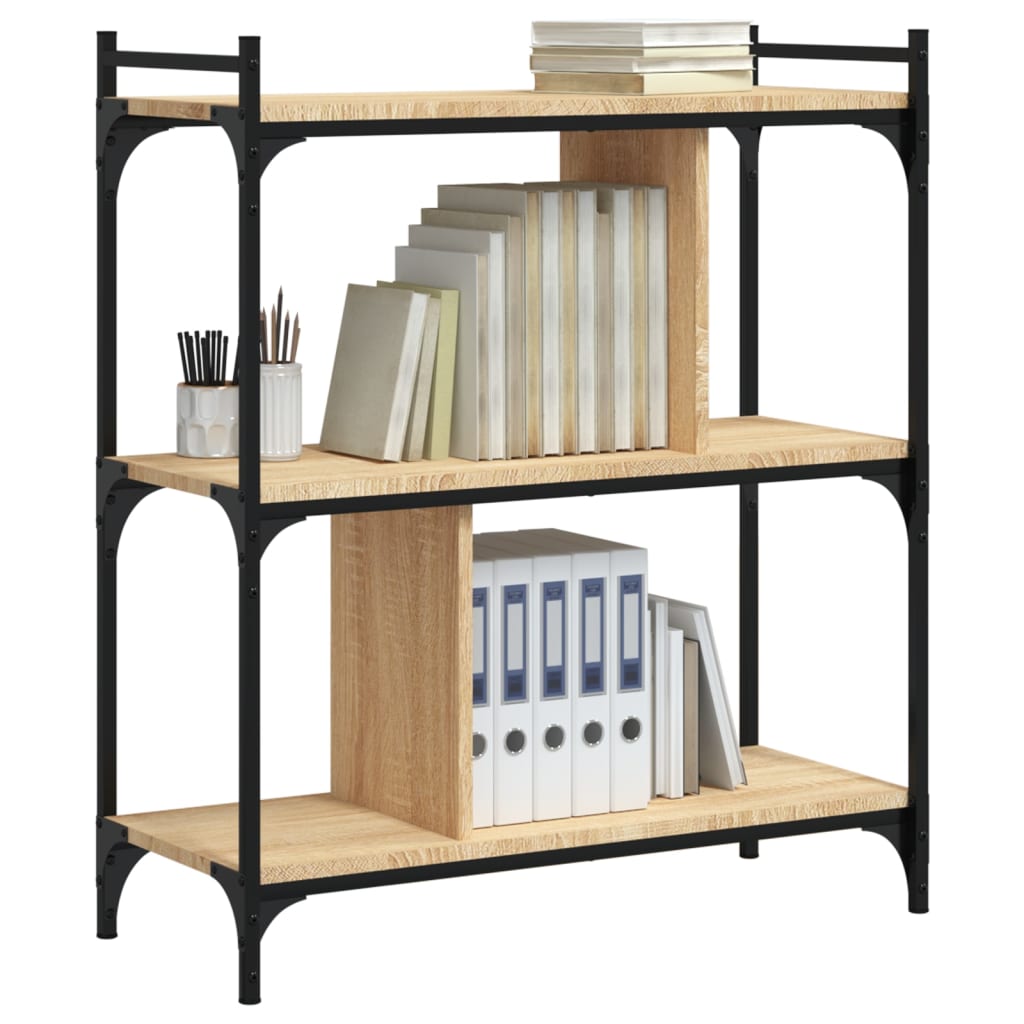 Bibliothèque 3 niveaux chêne sonoma 76x32x88 cm Bibliothèques vidaXL   