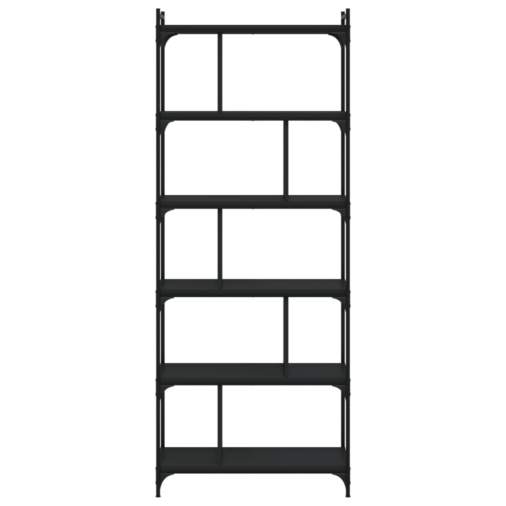 Bibliothèque 6 niveaux noir 76x32x192 cm bois d'ingénierie Bibliothèques vidaXL   
