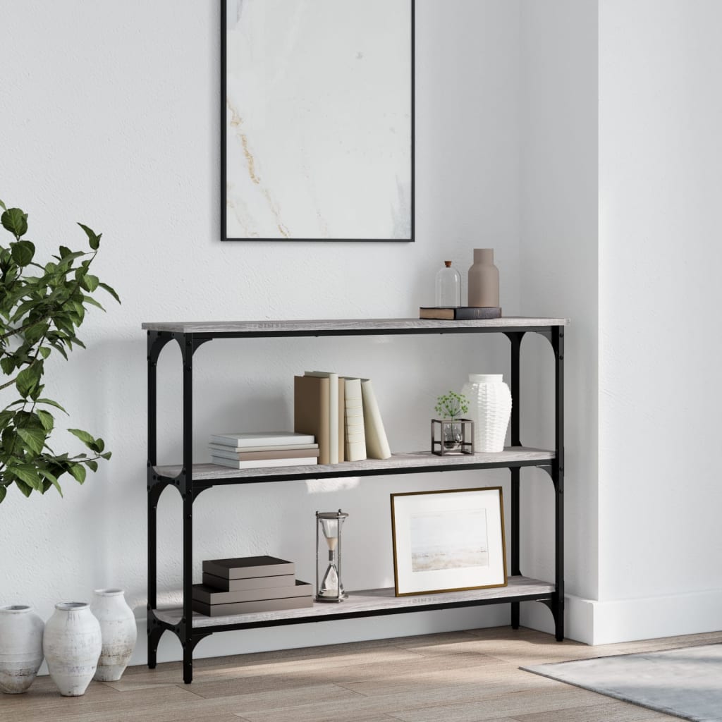 Table console sonoma gris 100x22,5x75 cm bois d'ingénierie Tables d'appoint vidaXL   