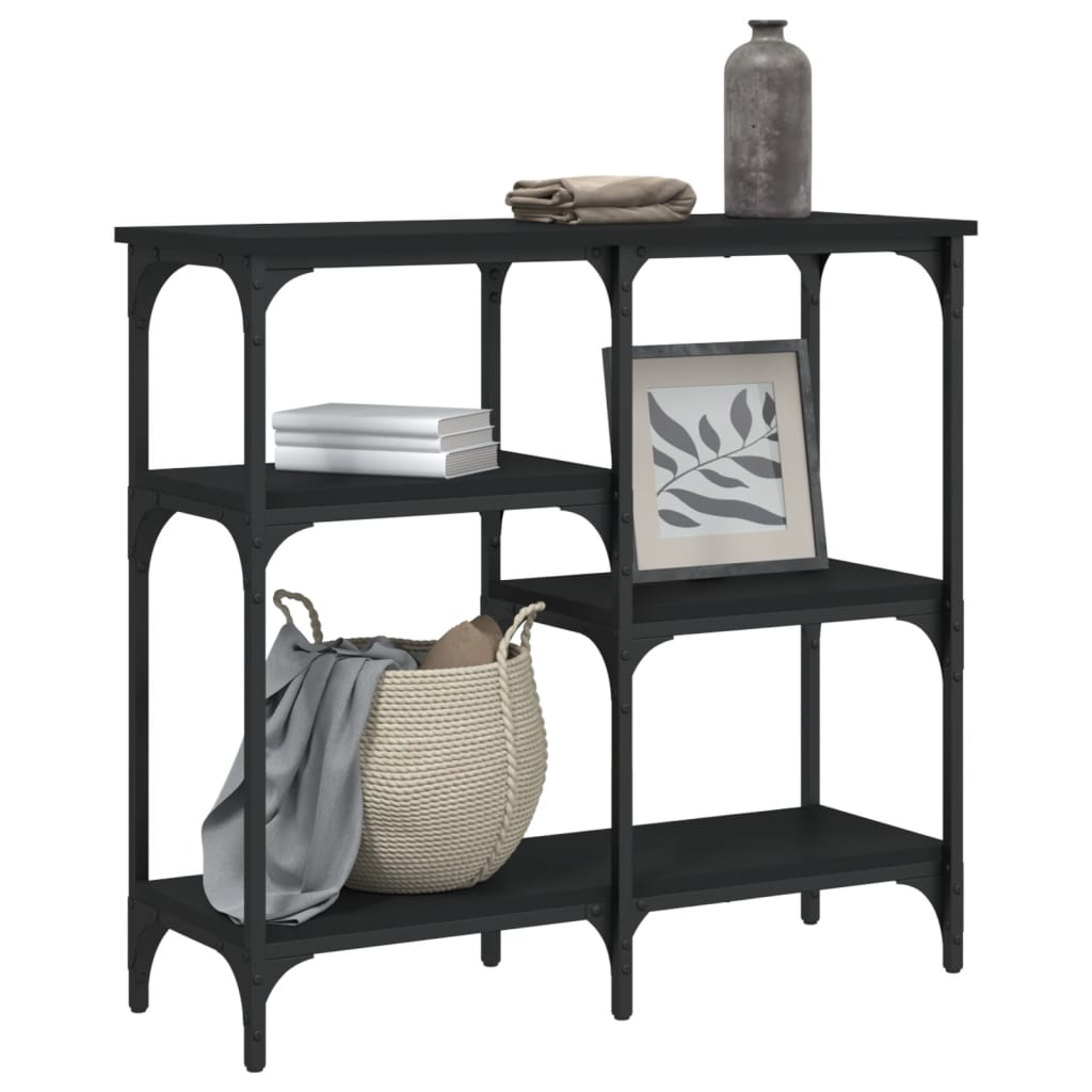 Table console noir 80x29x75 cm bois d'ingénierie Tables d'appoint vidaXL   