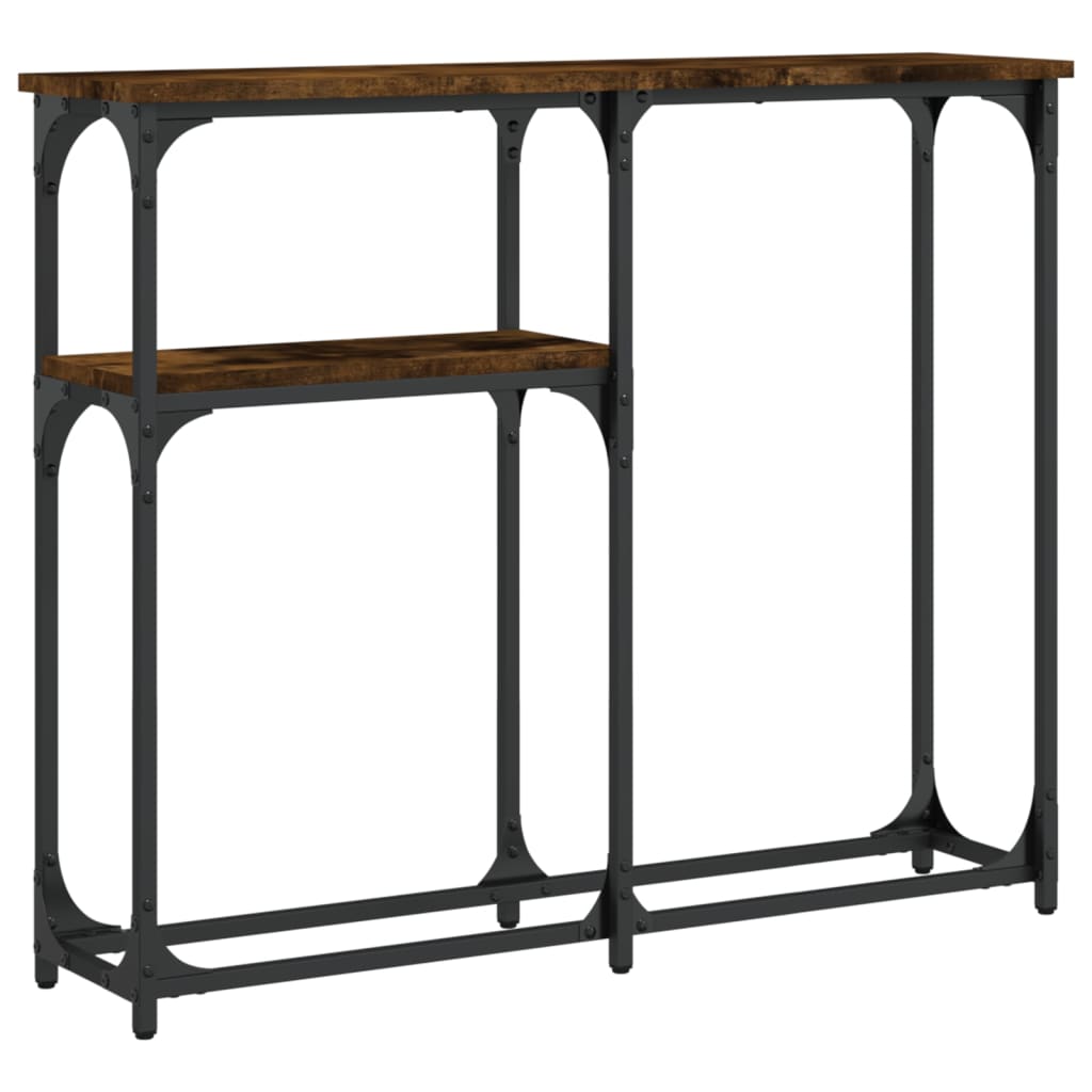 Table console chêne fumé 90x22,5x75 cm bois d'ingénierie Tables d'appoint vidaXL   