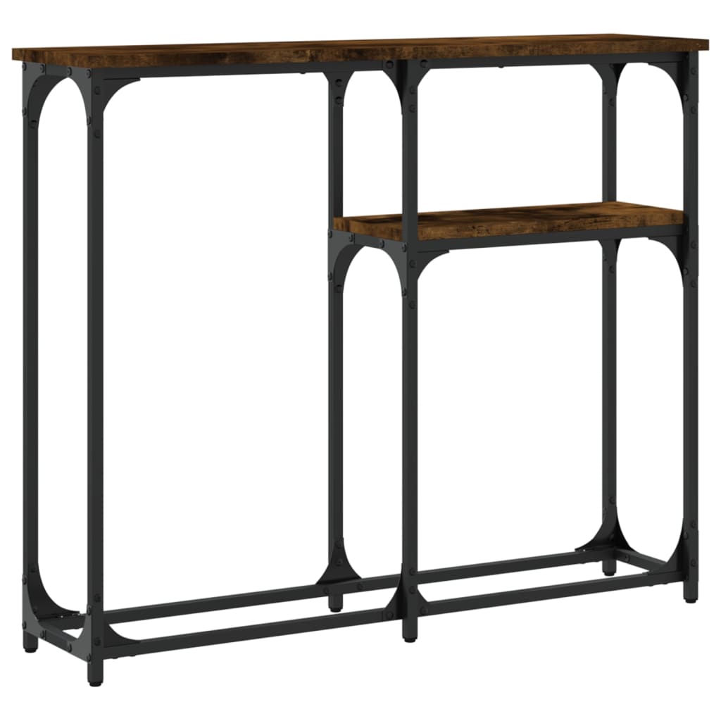 Table console chêne fumé 90x22,5x75 cm bois d'ingénierie Tables d'appoint vidaXL   