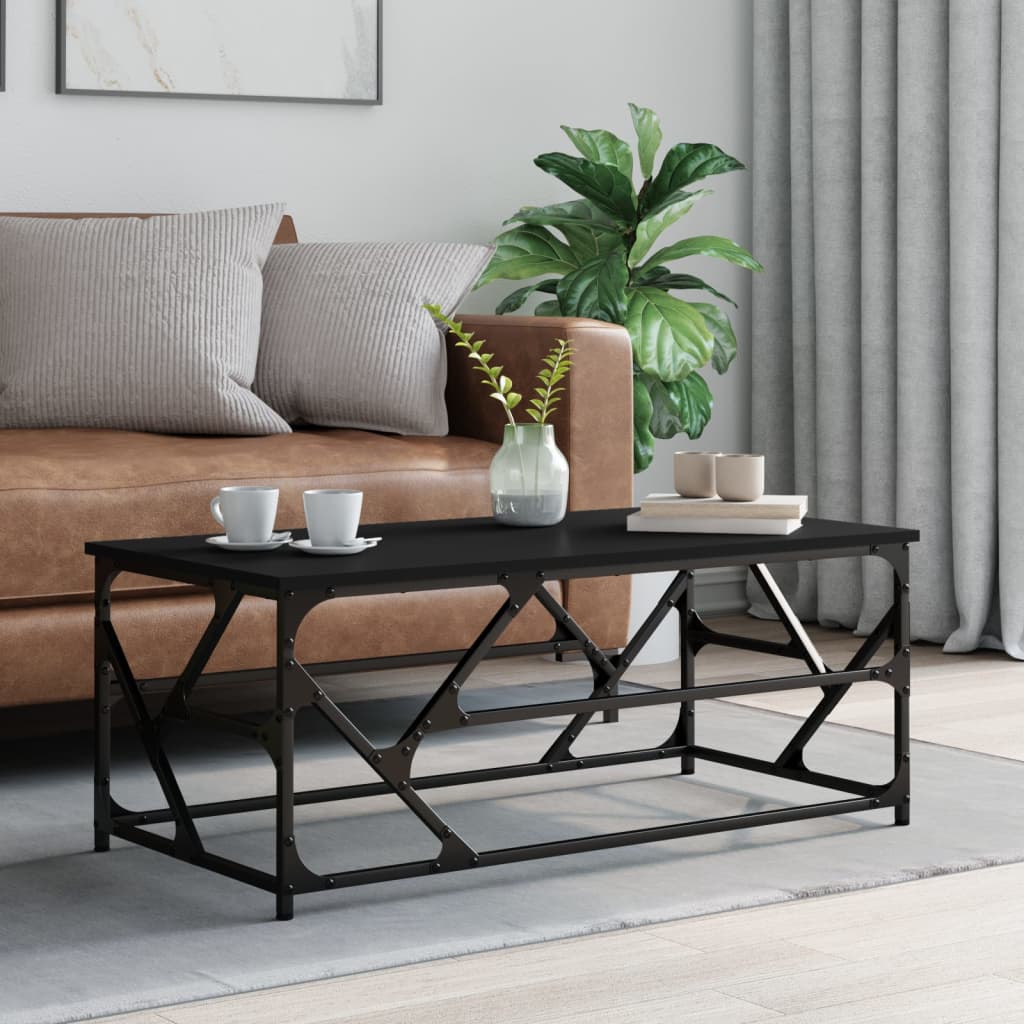 Table basse Noir 100x50x40 cm Bois d'ingénierie Tables basses vidaXL   