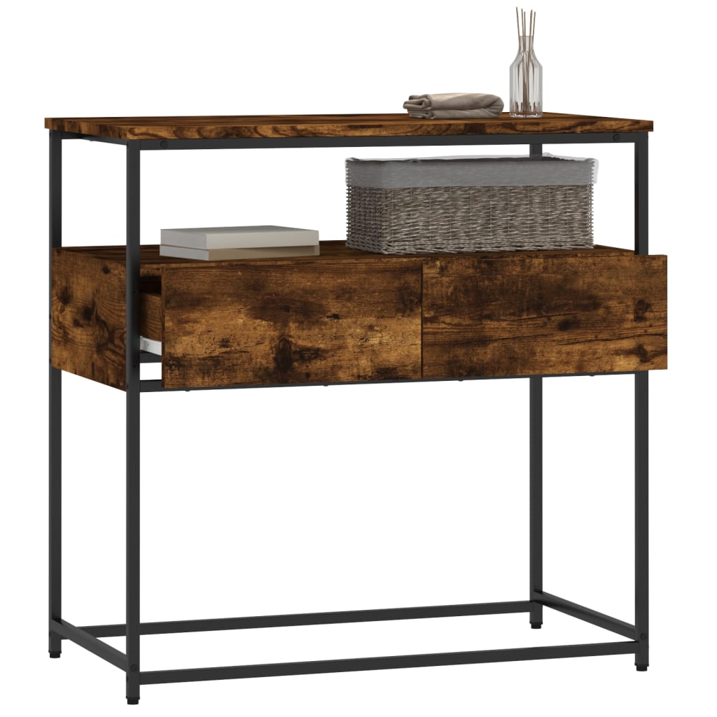 Table console chêne fumé 75x40x75 cm bois d'ingénierie Tables d'appoint vidaXL   
