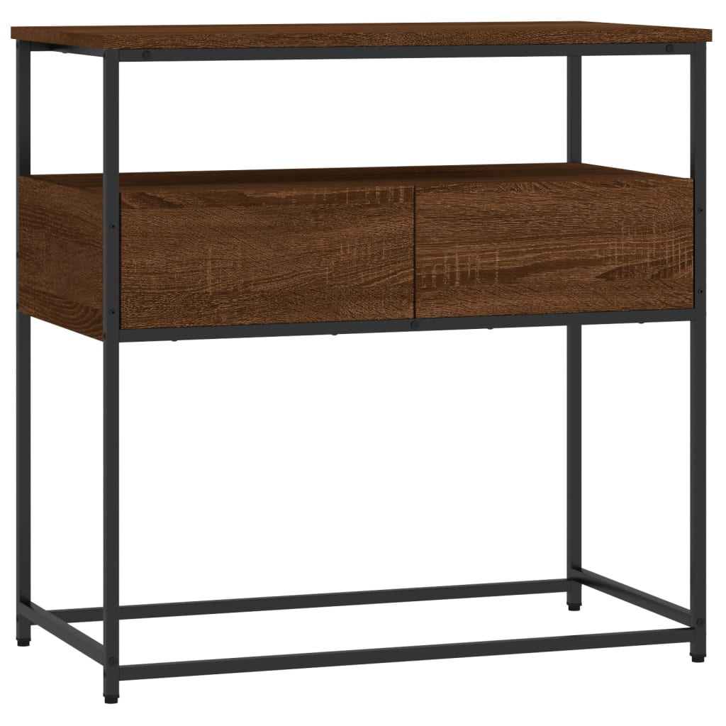 Table console chêne marron 75x40x75 cm bois d'ingénierie Tables d'appoint vidaXL   