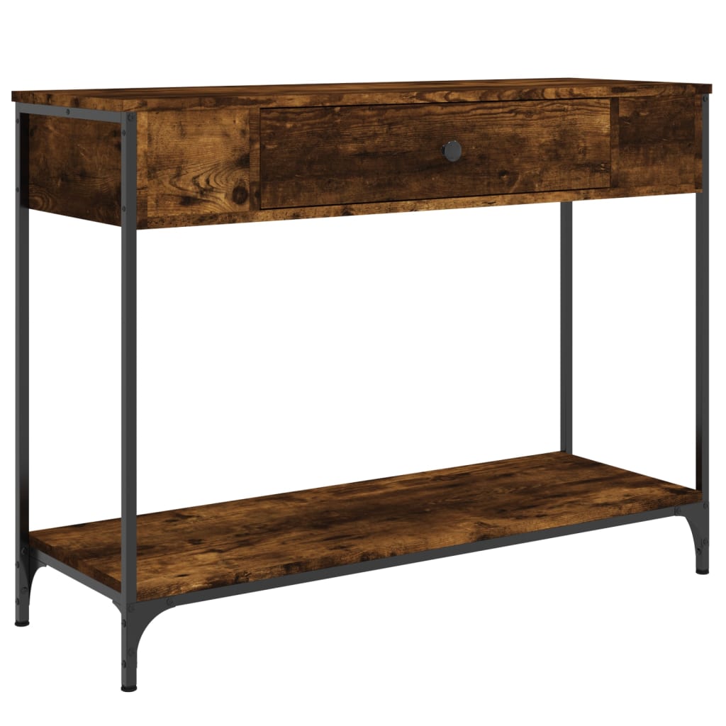 Table console chêne fumé 100x34,5x75 cm bois d'ingénierie Tables d'appoint vidaXL   