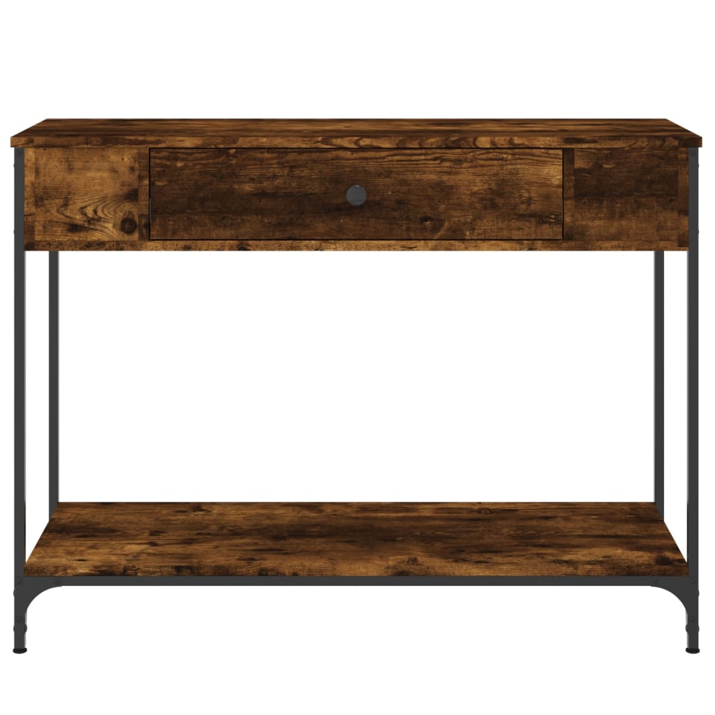 Table console chêne fumé 100x34,5x75 cm bois d'ingénierie Tables d'appoint vidaXL   