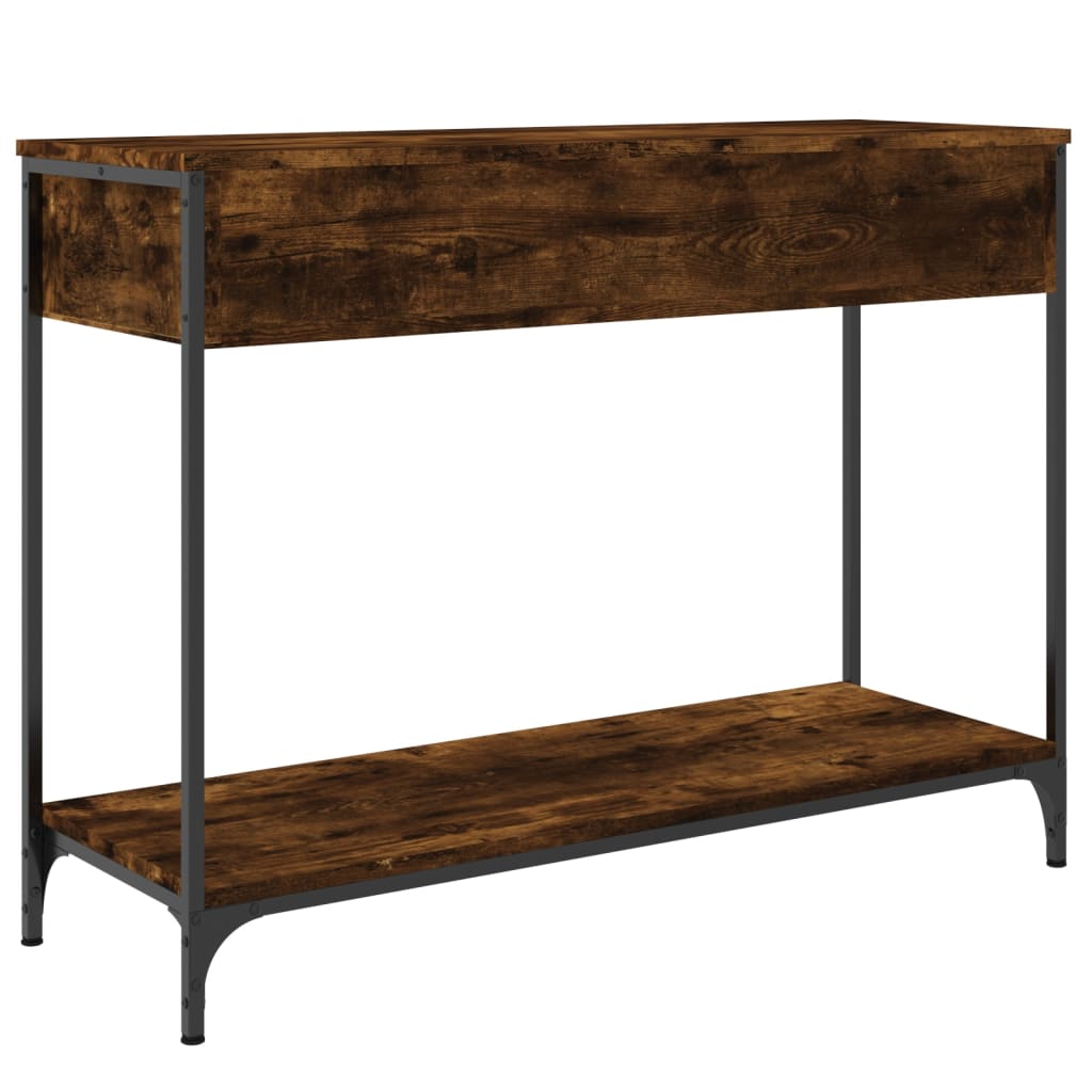 Table console chêne fumé 100x34,5x75 cm bois d'ingénierie Tables d'appoint vidaXL   
