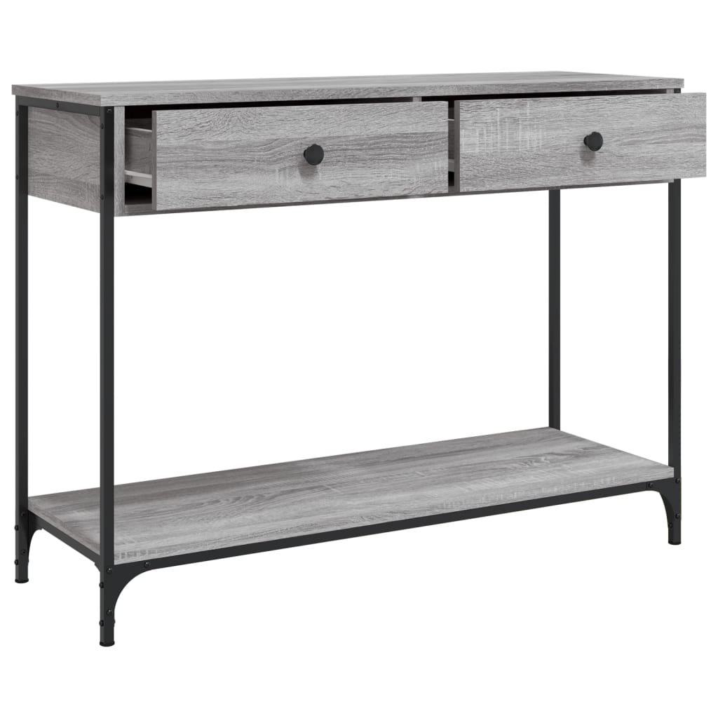 Table console sonoma gris 100x34,5x75 cm bois d'ingénierie Tables d'appoint vidaXL   