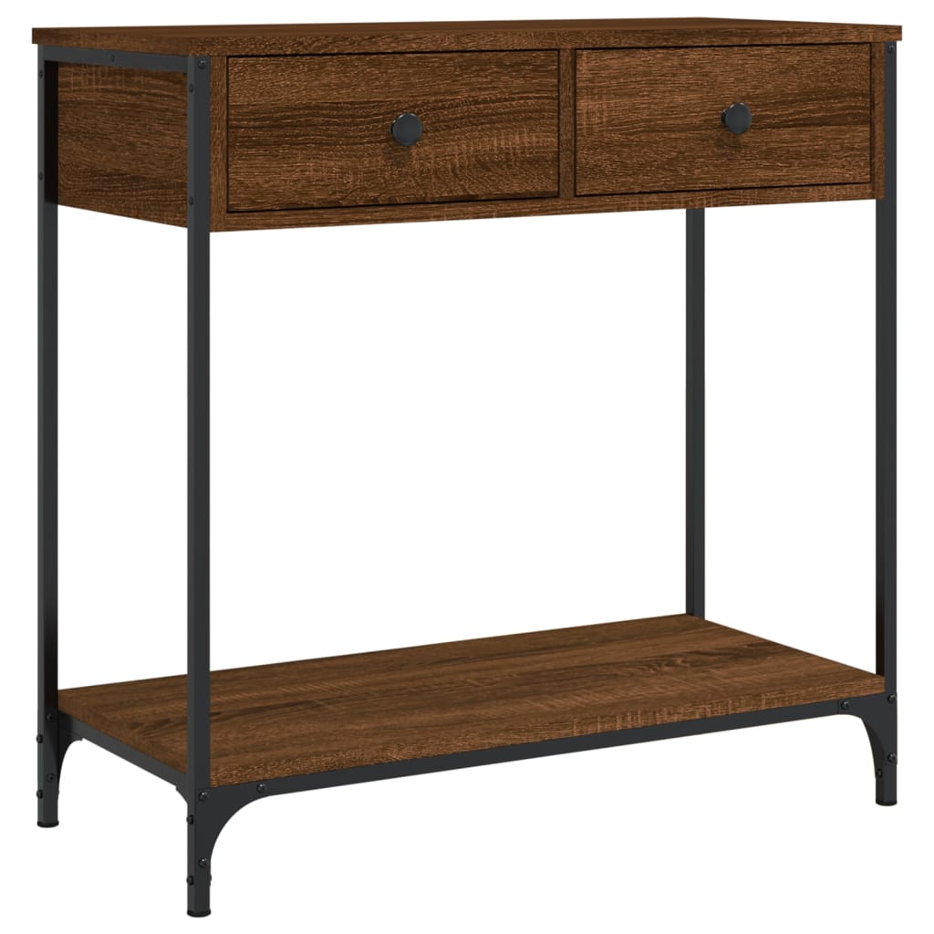 Table console chêne marron 75x34,5x75 cm bois d'ingénierie Tables d'appoint vidaXL   