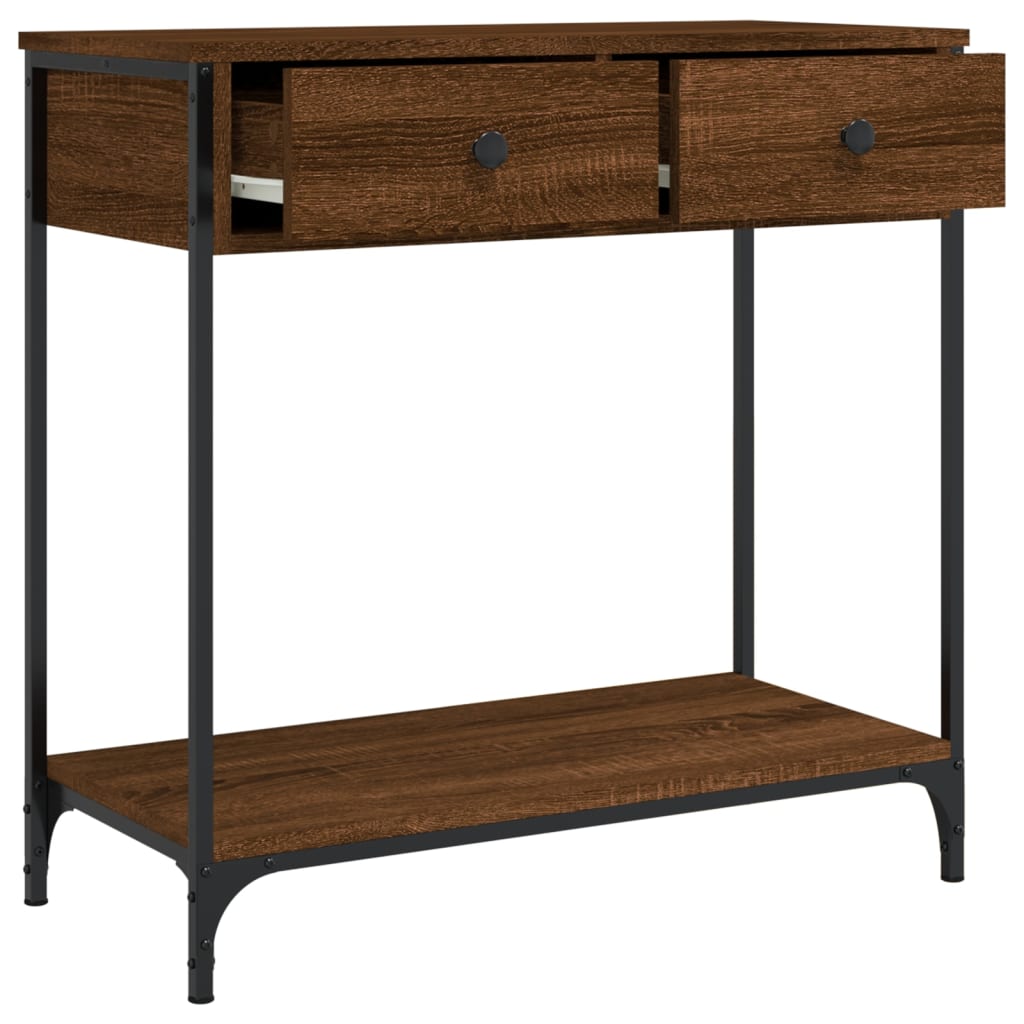 Table console chêne marron 75x34,5x75 cm bois d'ingénierie Tables d'appoint vidaXL   