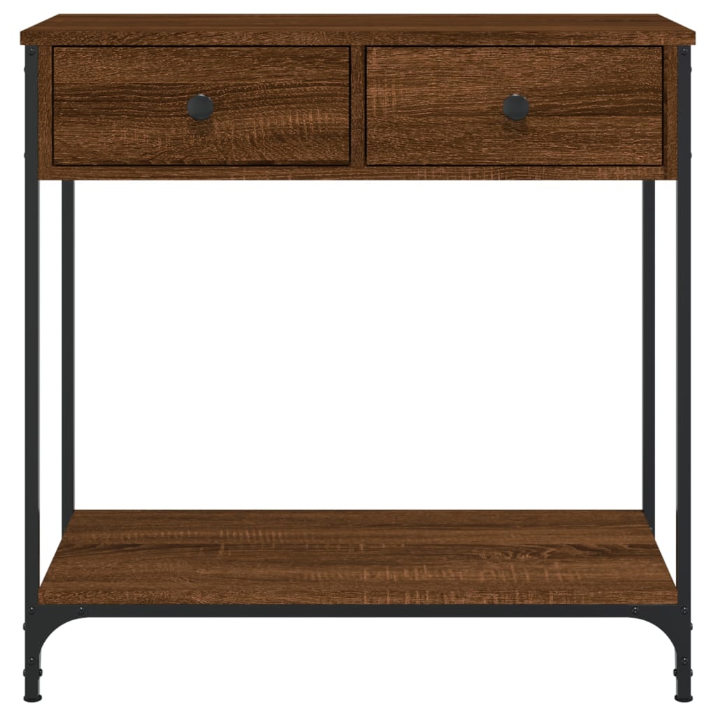 Table console chêne marron 75x34,5x75 cm bois d'ingénierie Tables d'appoint vidaXL   