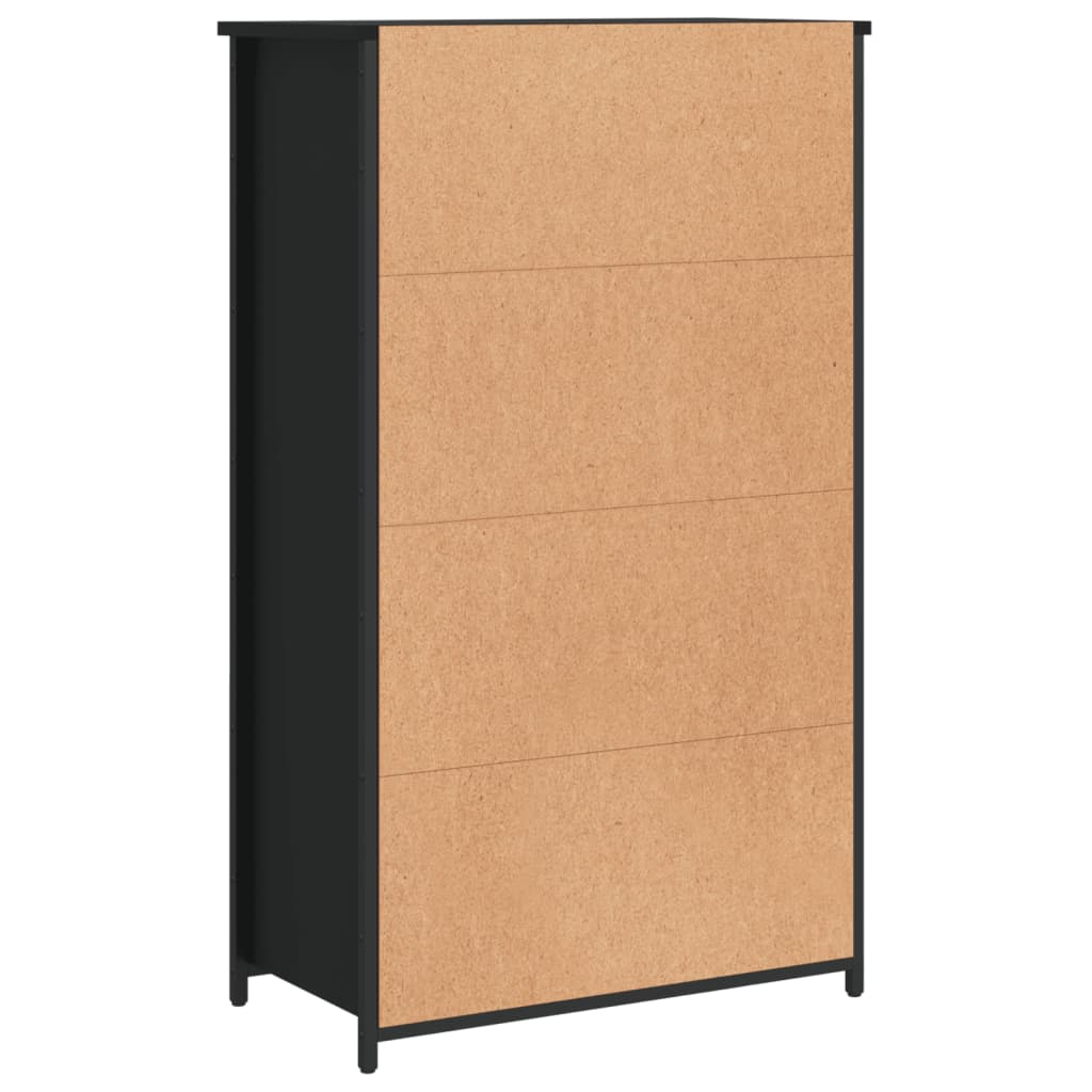 Buffet haut noir 62x32x103,5 cm bois d'ingénierie Buffets & bahuts vidaXL   