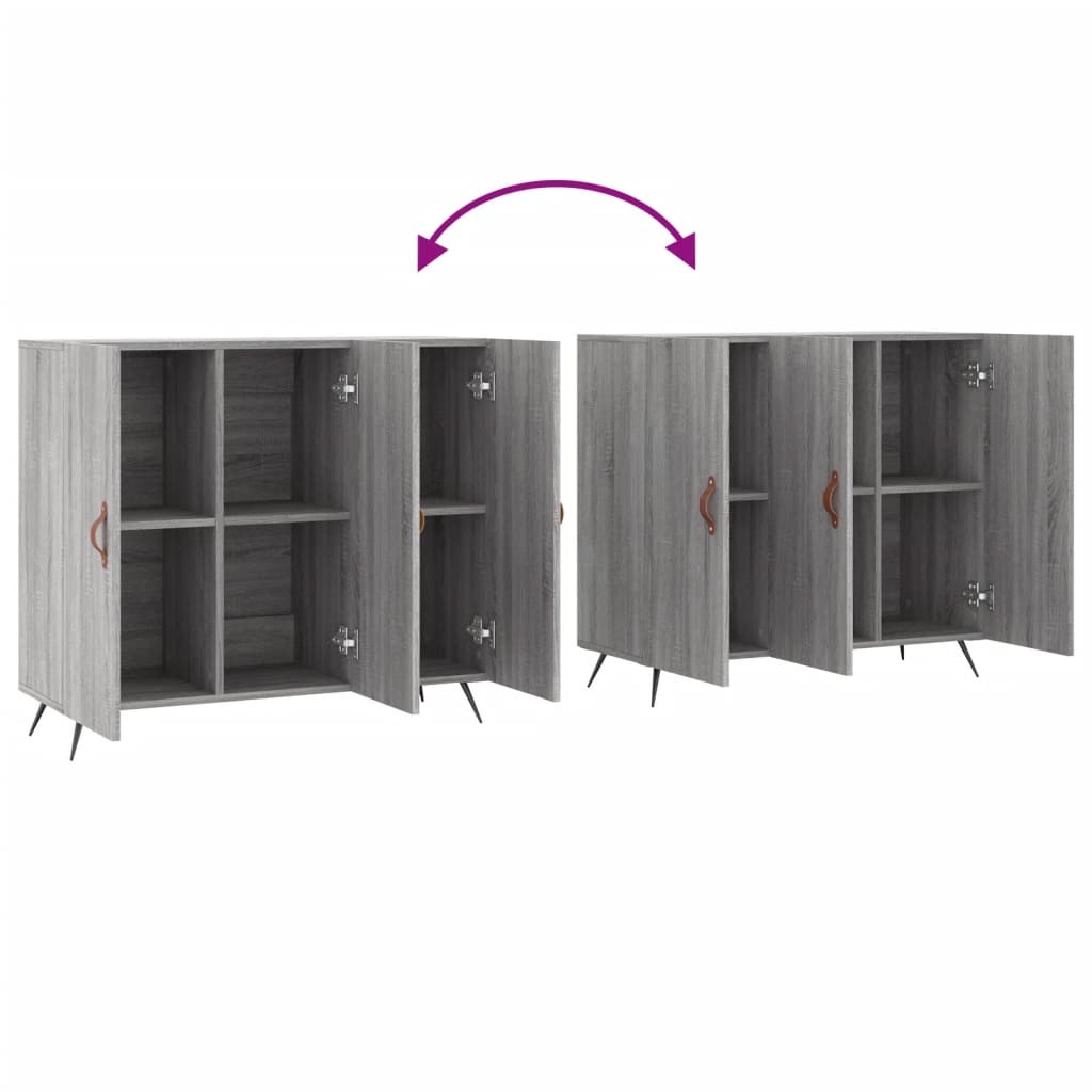 Buffet sonoma gris 90x34x80 cm bois d'ingénierie Buffets & bahuts vidaXL   
