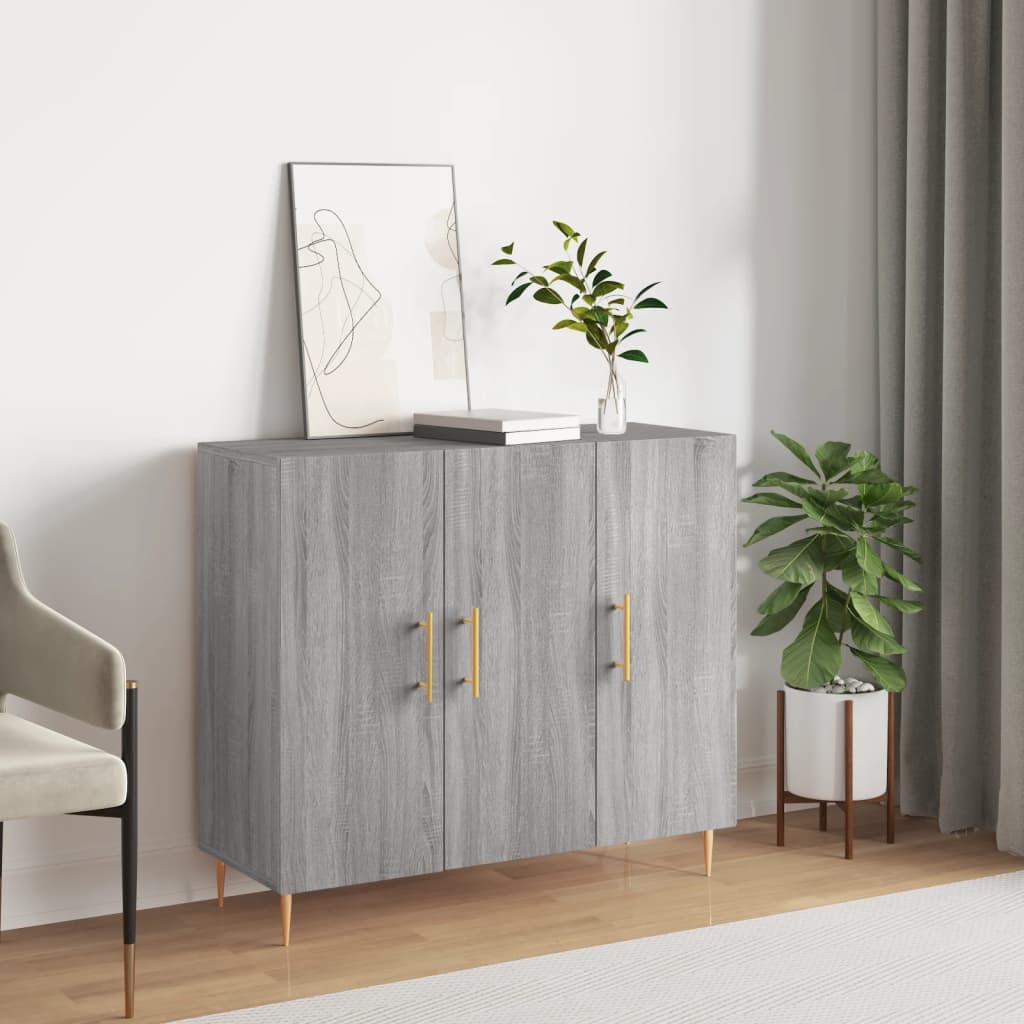 Buffet sonoma gris 90x34x80 cm bois d'ingénierie Buffets & bahuts vidaXL   