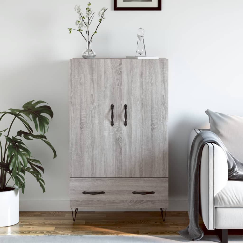 Buffet haut sonoma gris 69,5x31x115 cm bois d'ingénierie Buffets & bahuts vidaXL   