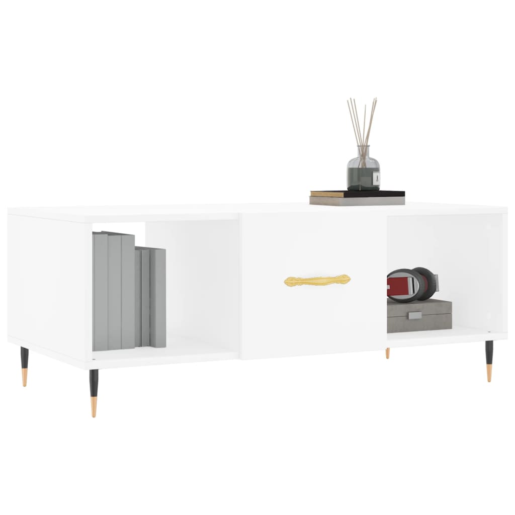Table basse blanc 102x50x40 cm bois d'ingénierie Tables basses vidaXL   