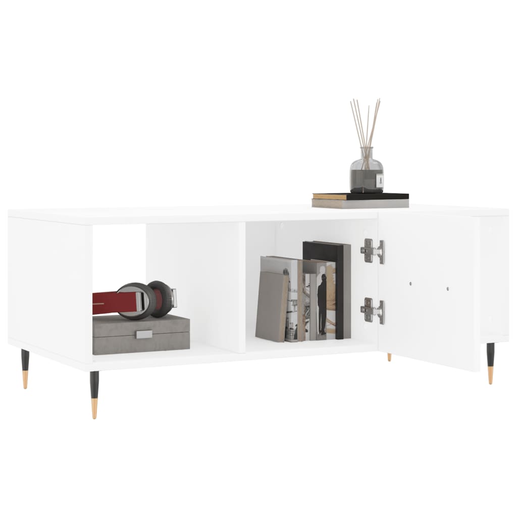 Table basse blanc 102x50x40 cm bois d'ingénierie Tables basses vidaXL   