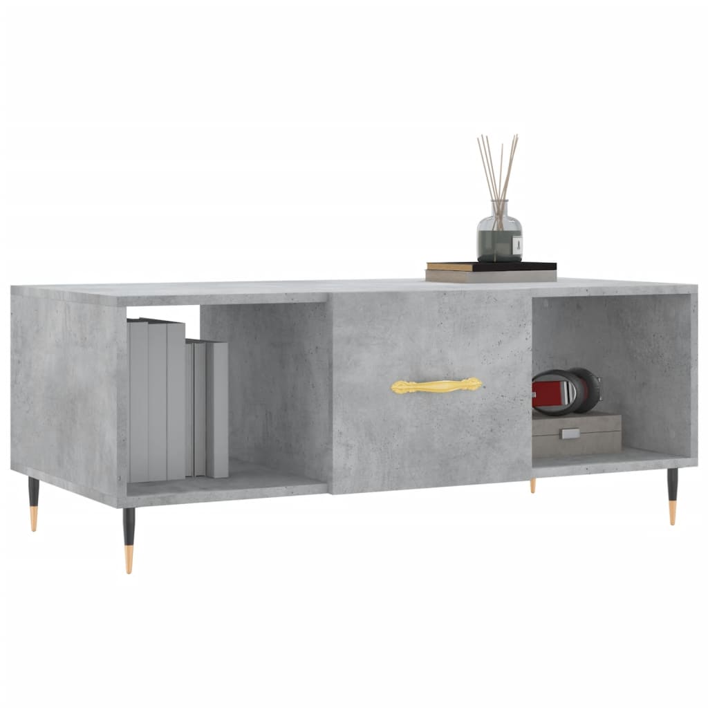 Table basse gris béton 102x50x40 cm bois d'ingénierie Tables basses vidaXL   