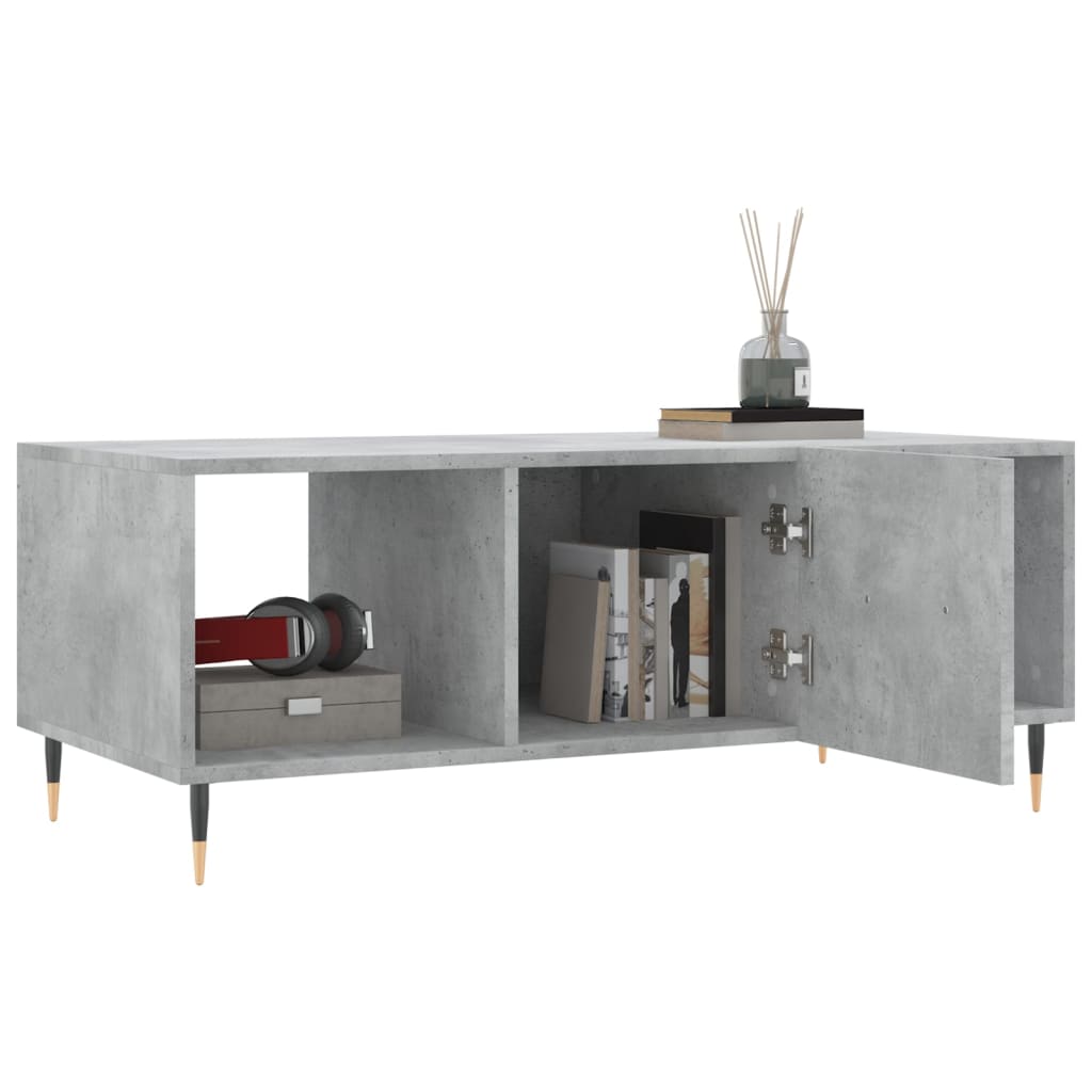 Table basse gris béton 102x50x40 cm bois d'ingénierie Tables basses vidaXL   