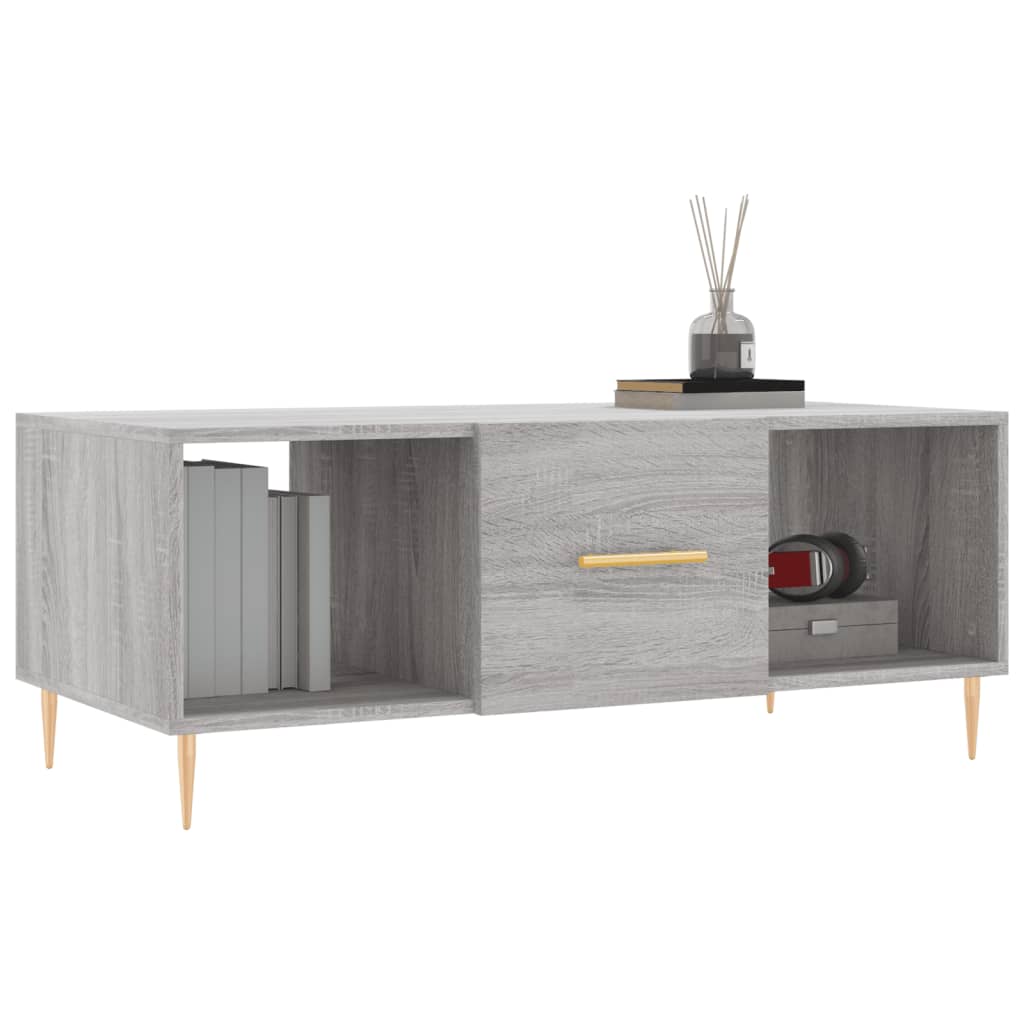 Table basse sonoma gris 102x50x40 cm bois d'ingénierie Tables basses vidaXL   