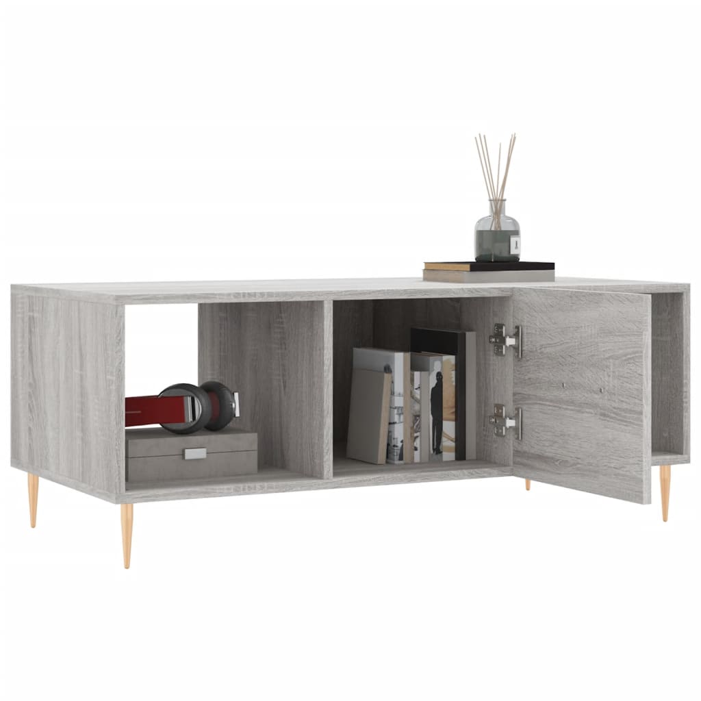 Table basse sonoma gris 102x50x40 cm bois d'ingénierie Tables basses vidaXL   