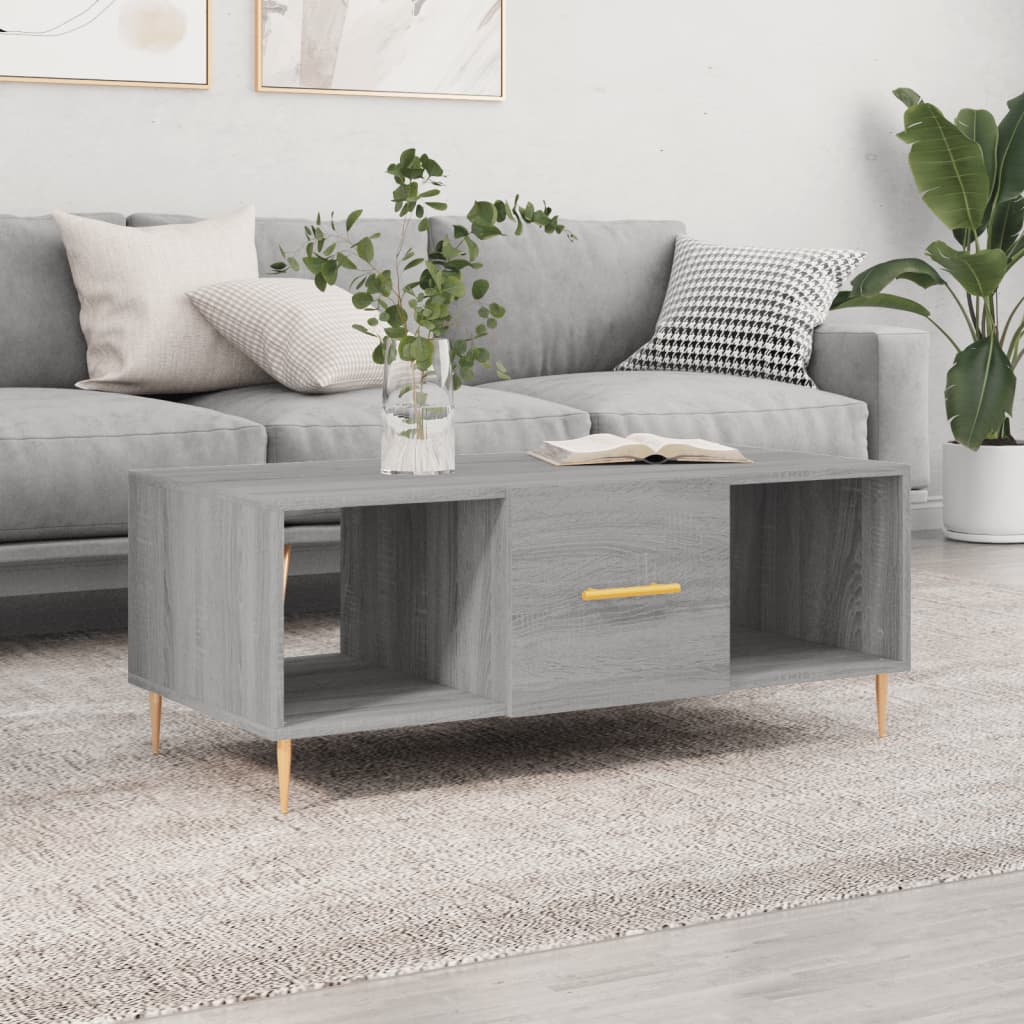 Table basse sonoma gris 102x50x40 cm bois d'ingénierie Tables basses vidaXL   