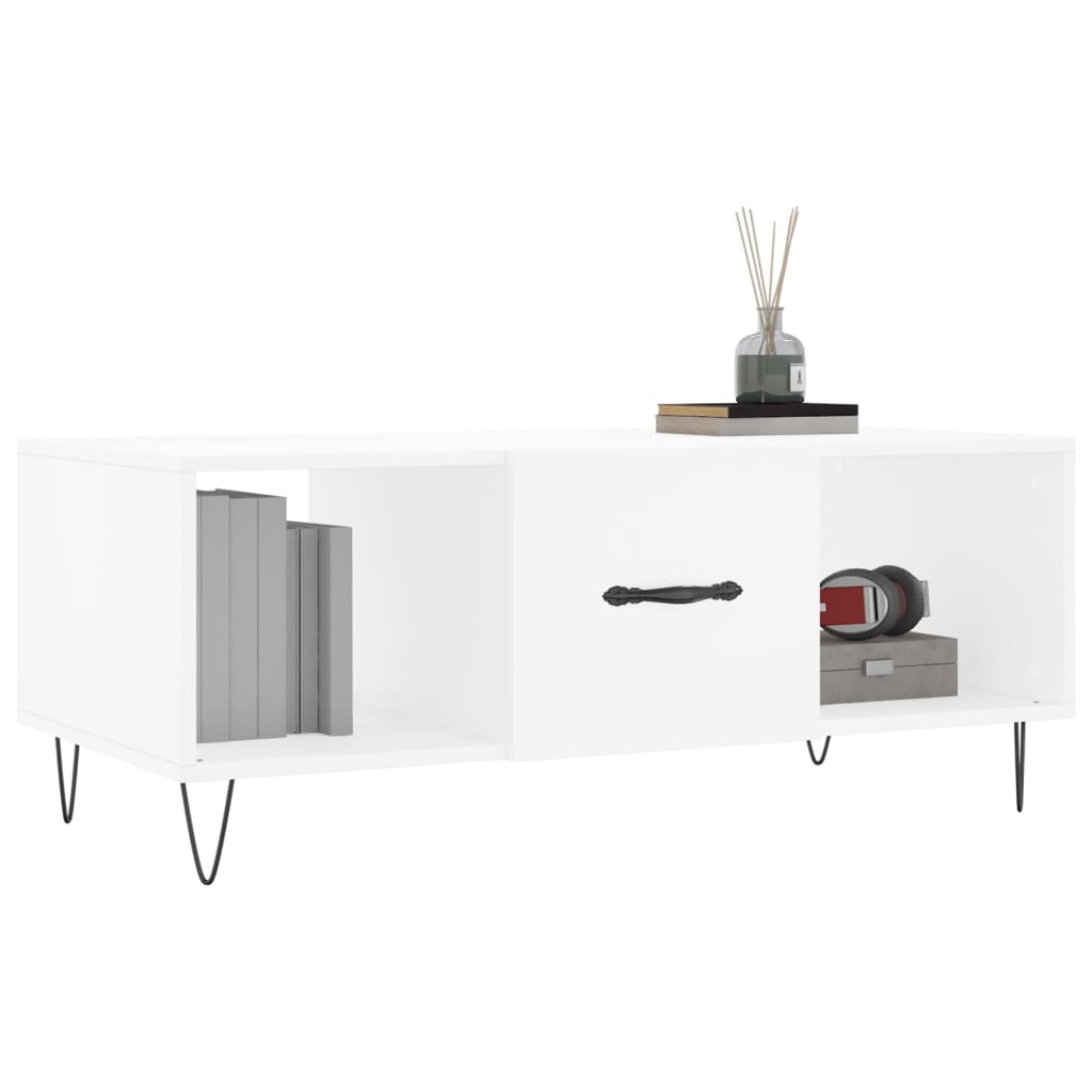 Table basse blanc 102x50x40 cm bois d'ingénierie Tables basses vidaXL   