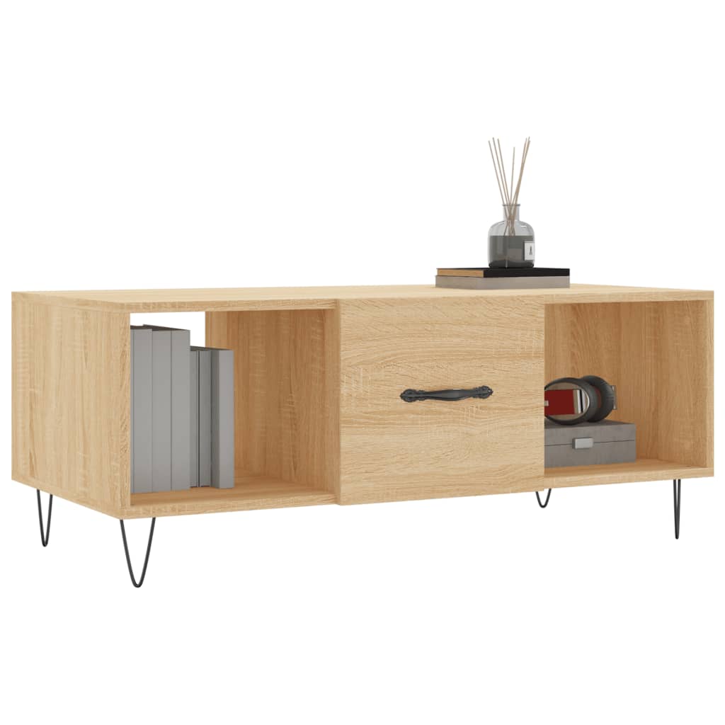 Table basse chêne sonoma 102x50x40 cm bois d'ingénierie Tables basses vidaXL   
