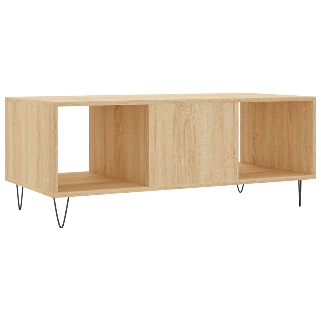 Table basse chêne sonoma 102x50x40 cm bois d'ingénierie Tables basses vidaXL   