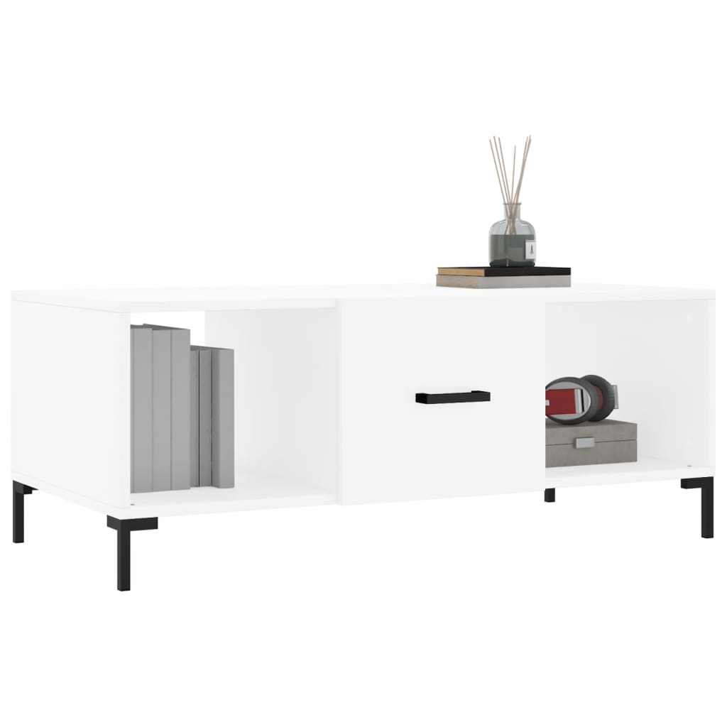Table basse blanc 102x50x40 cm bois d'ingénierie Tables basses vidaXL   