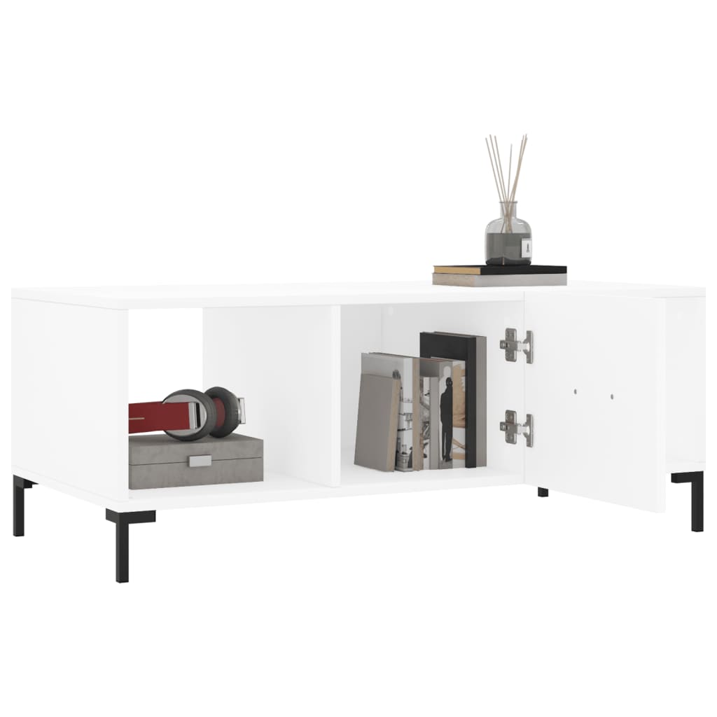 Table basse blanc 102x50x40 cm bois d'ingénierie Tables basses vidaXL   