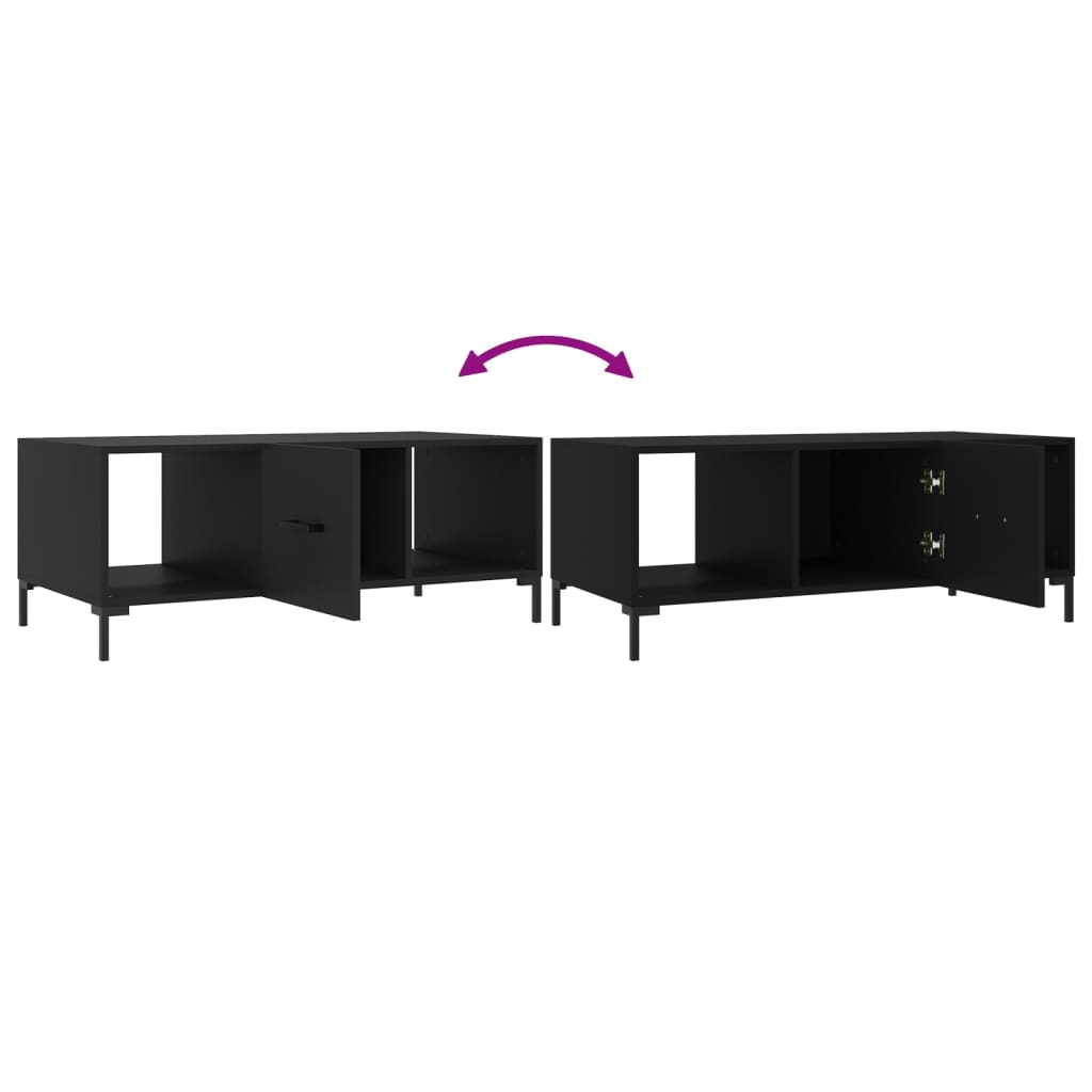 Table basse noir 102x50x40 cm bois d'ingénierie Tables basses vidaXL   
