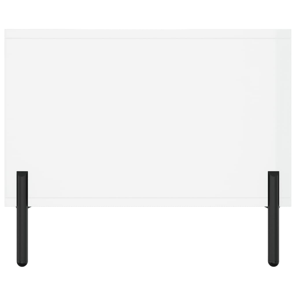 Table basse Blanc brillant 102x50x40 cm Bois d'ingénierie Tables basses vidaXL   