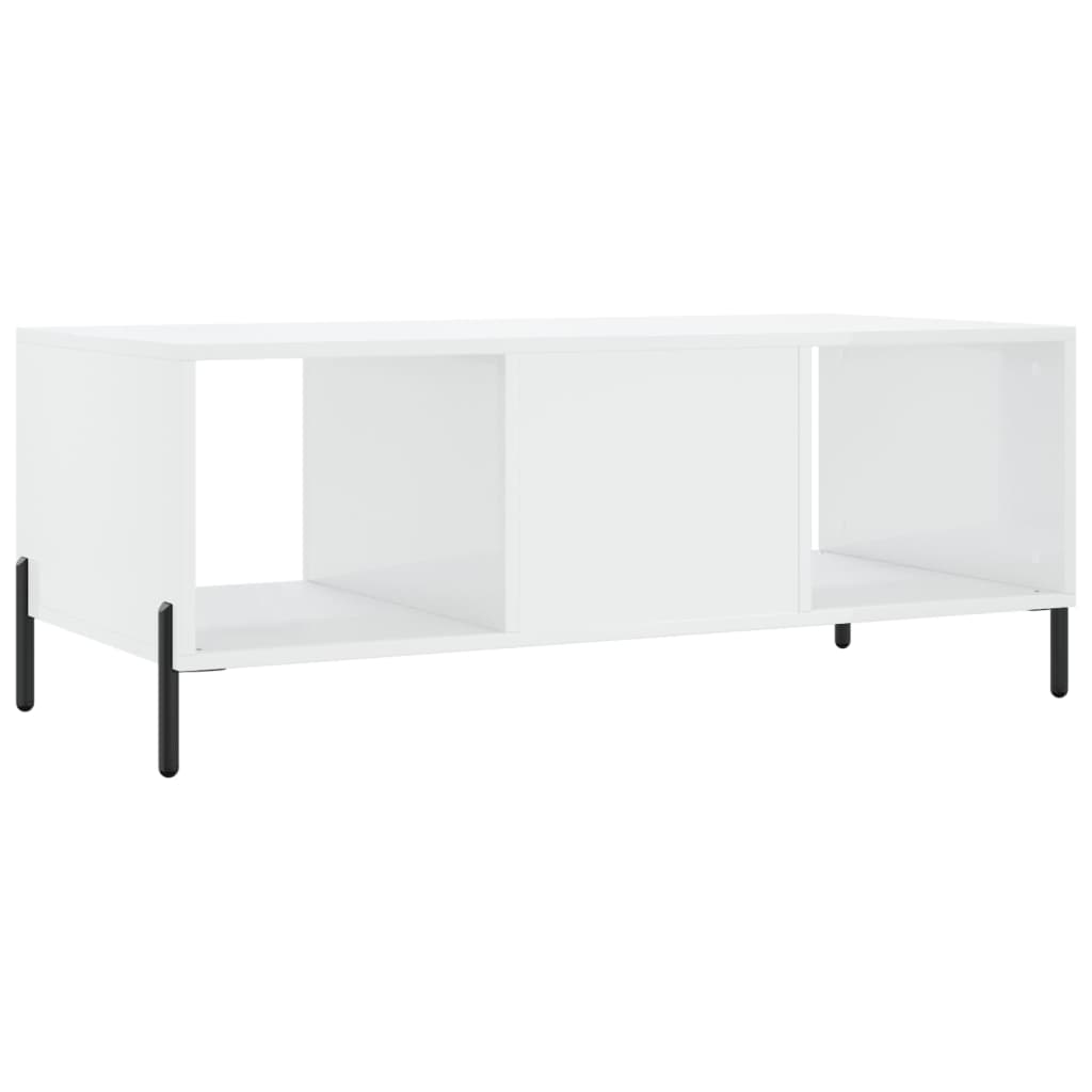 Table basse Blanc brillant 102x50x40 cm Bois d'ingénierie Tables basses vidaXL   