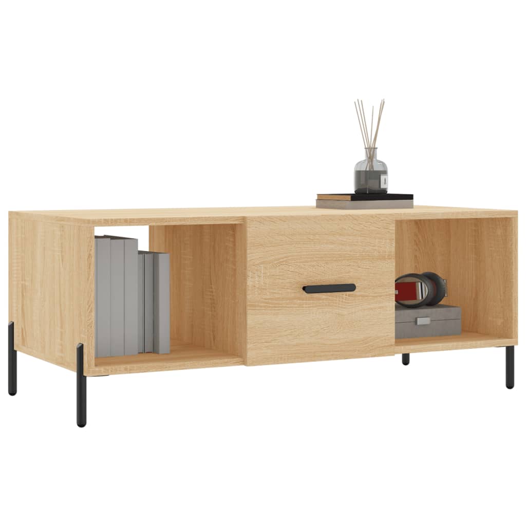 Table basse chêne sonoma 102x50x40 cm bois d'ingénierie Tables basses vidaXL   