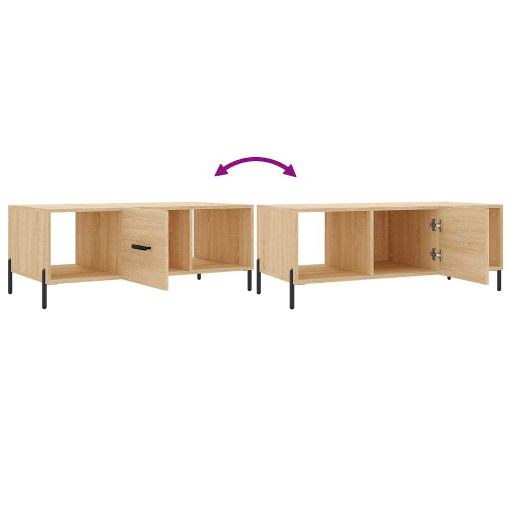 Table basse chêne sonoma 102x50x40 cm bois d'ingénierie Tables basses vidaXL   