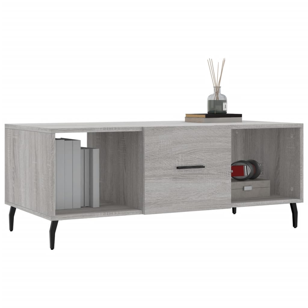 Table basse sonoma gris 102x50x40 cm bois d'ingénierie Tables basses vidaXL   