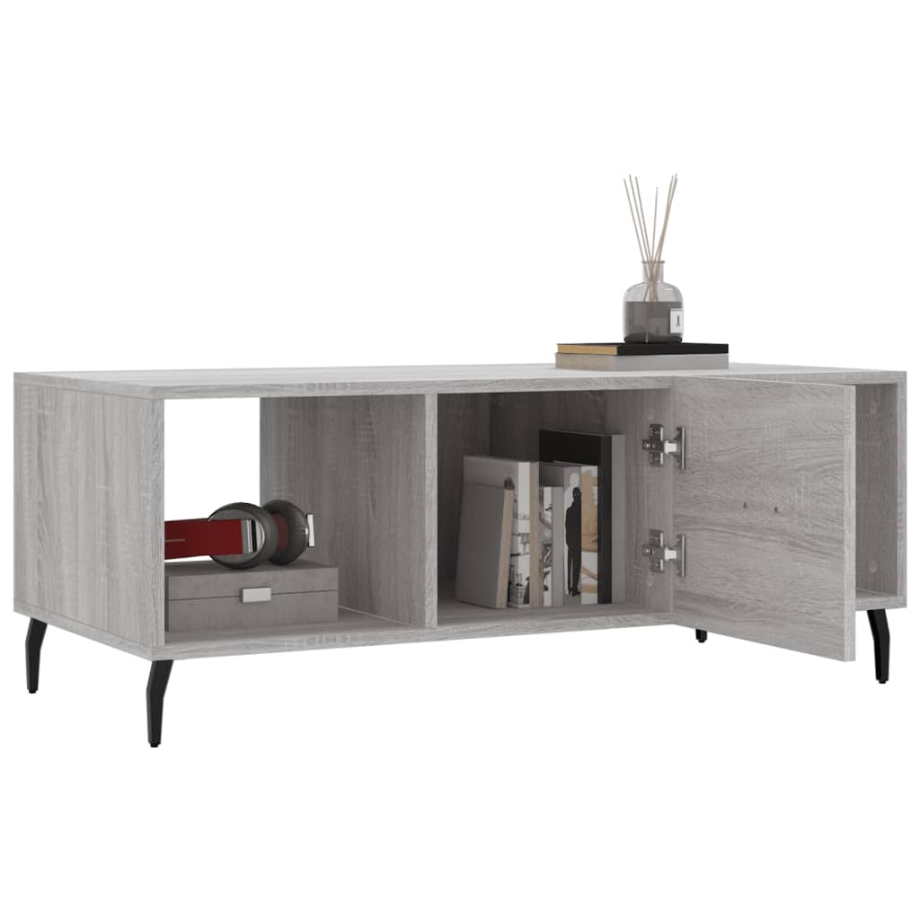 Table basse sonoma gris 102x50x40 cm bois d'ingénierie Tables basses vidaXL   