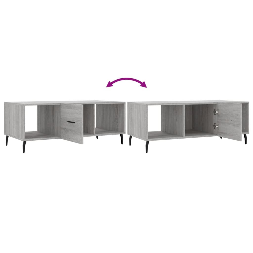 Table basse sonoma gris 102x50x40 cm bois d'ingénierie Tables basses vidaXL   