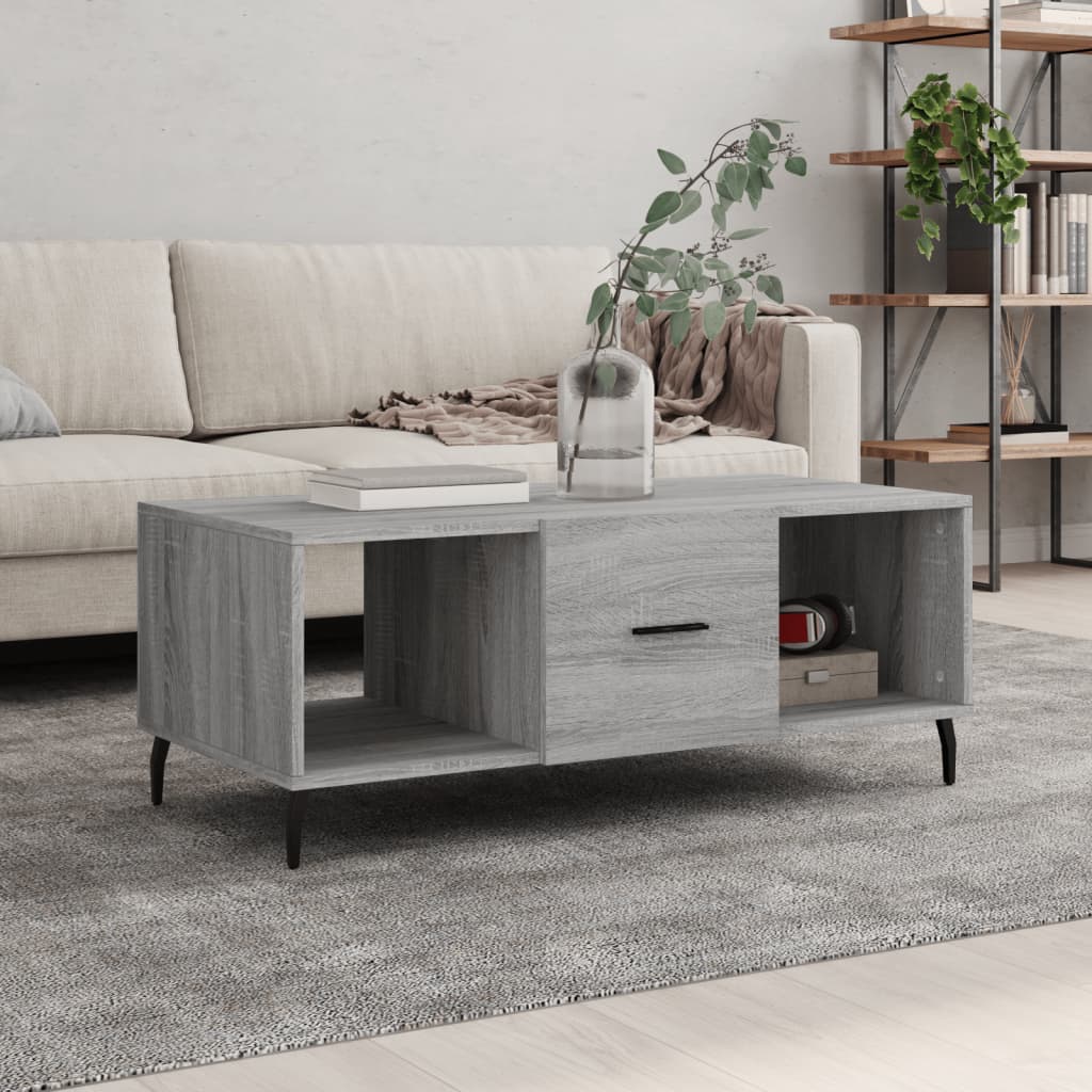 Table basse sonoma gris 102x50x40 cm bois d'ingénierie Tables basses vidaXL   