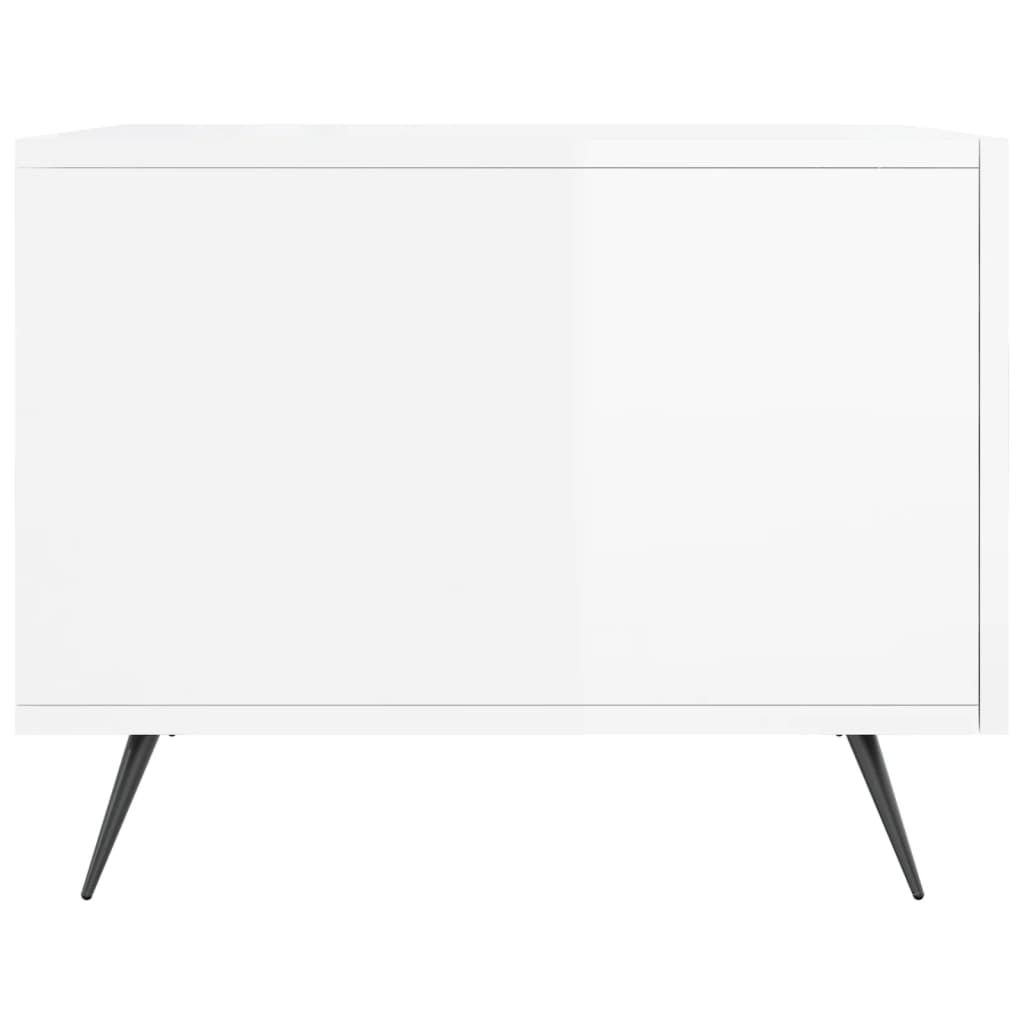 Tables basses 2 pcs blanc brillant 50x50x40cm bois d'ingénierie Tables basses vidaXL   