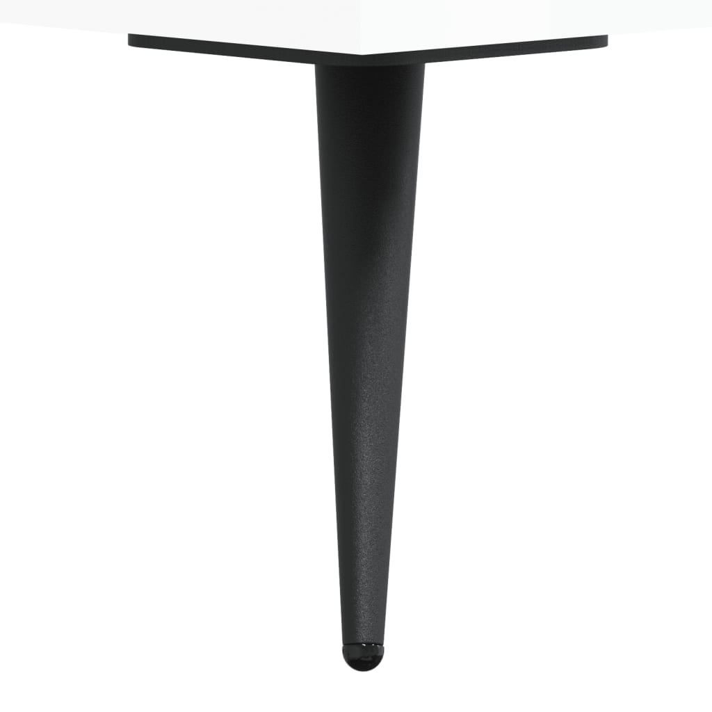 Tables basses 2 pcs blanc brillant 50x50x40cm bois d'ingénierie Tables basses vidaXL   